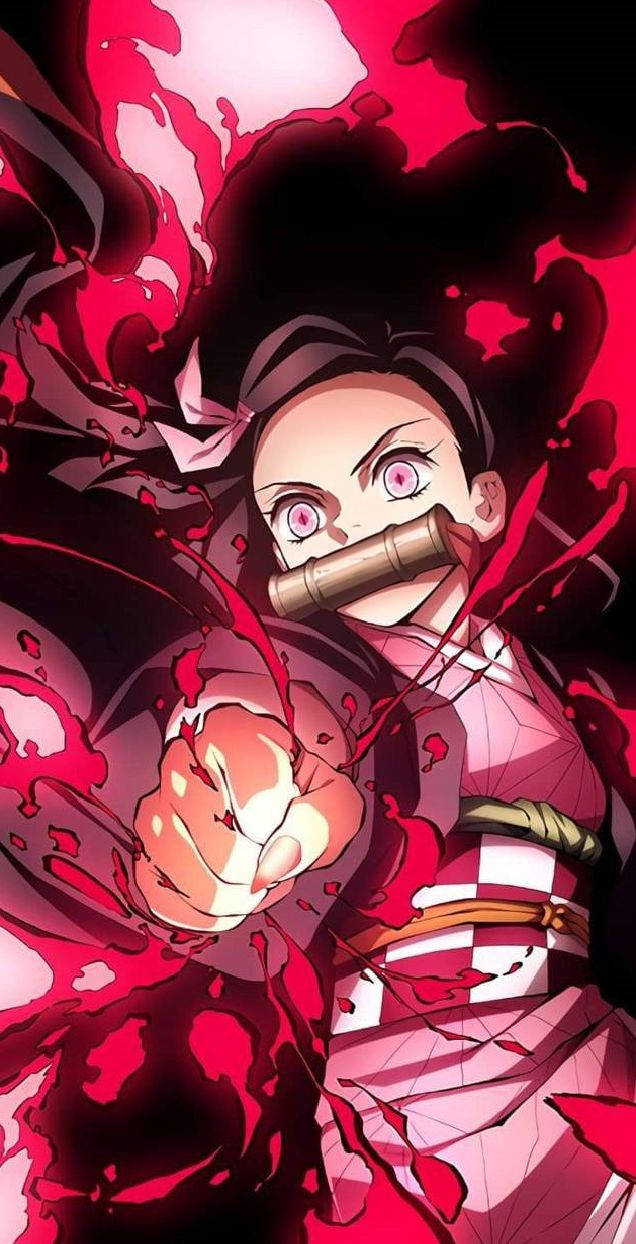 Anime Duiwel Nezuko Muurpapier