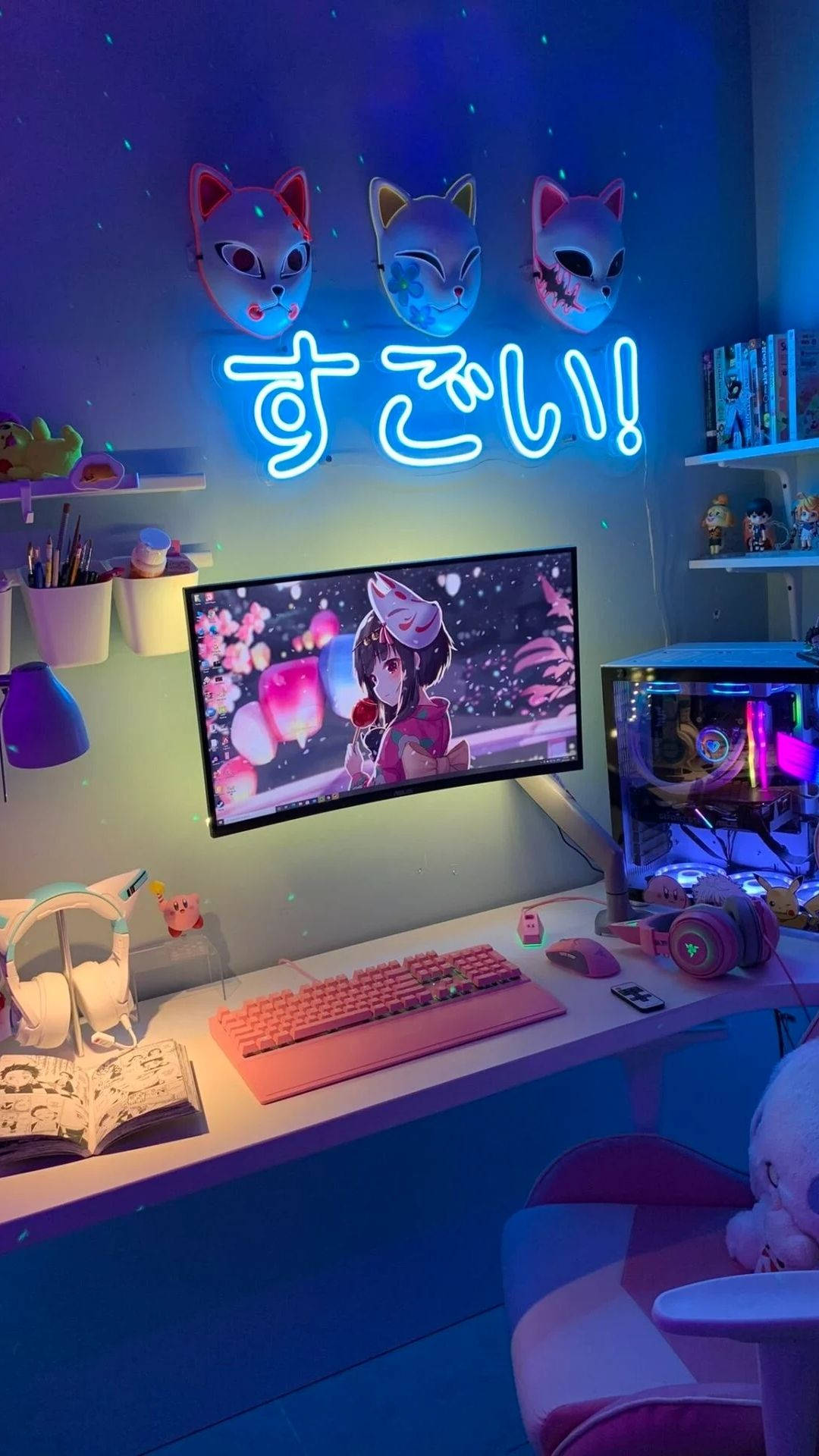Anime Kamer van 'n Gamer Muurpapier