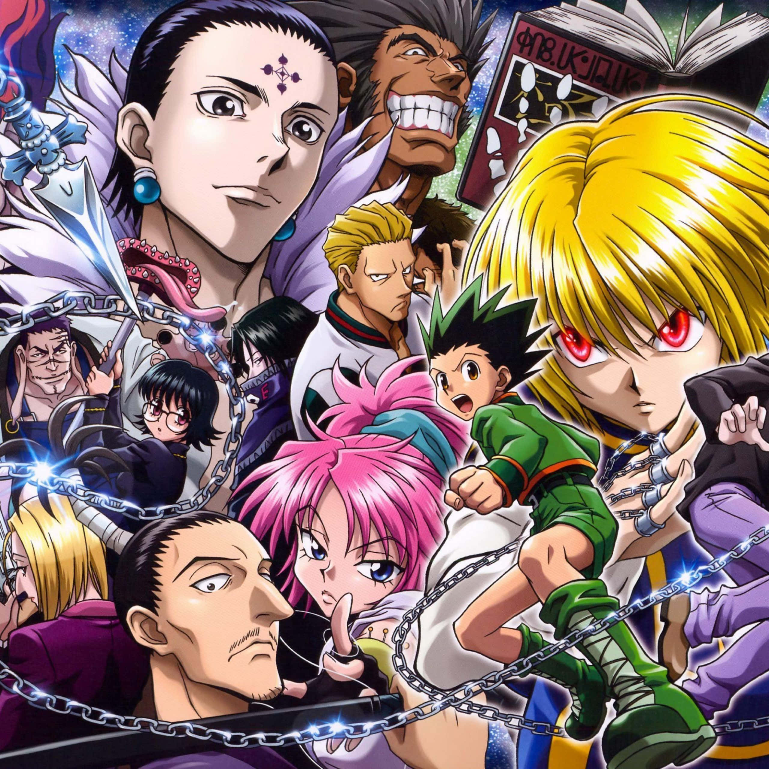 Anime Karakters Neem Vlug Muurpapier