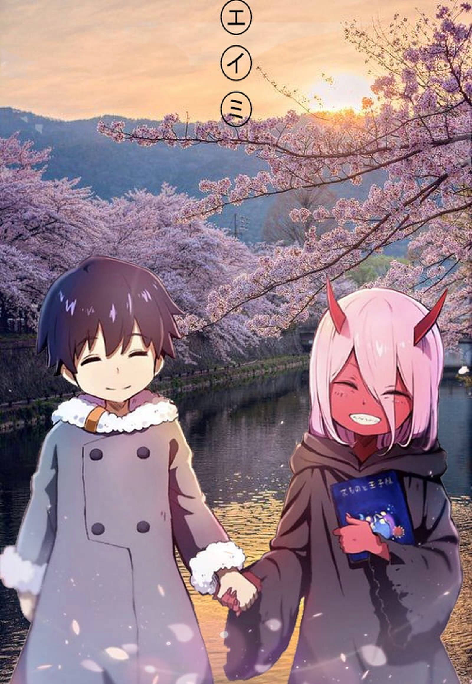 Anime Kinders Darling in the Franxx Muurpapier