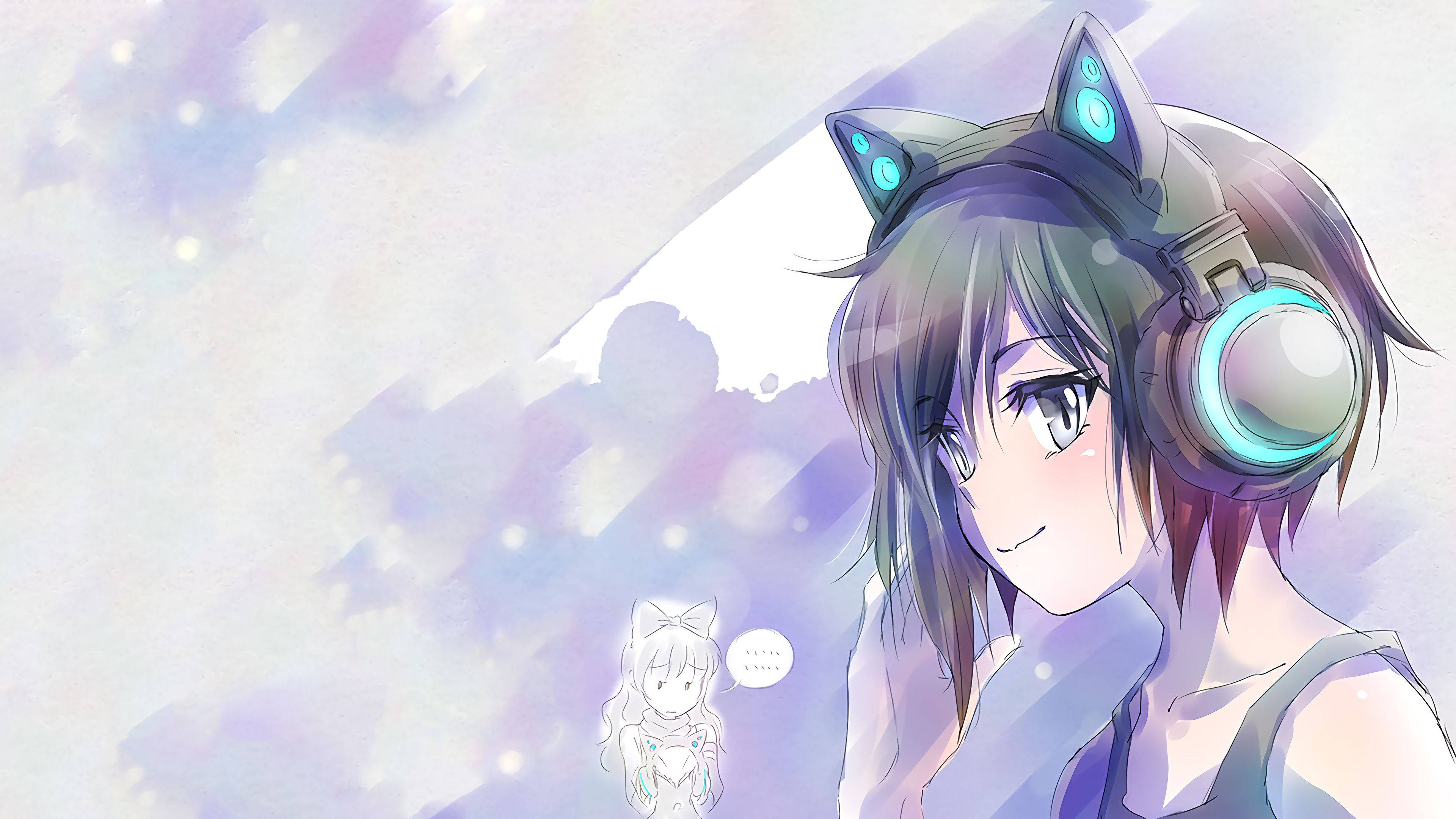 Anime Lesbian Blake Tekening Muurpapier
