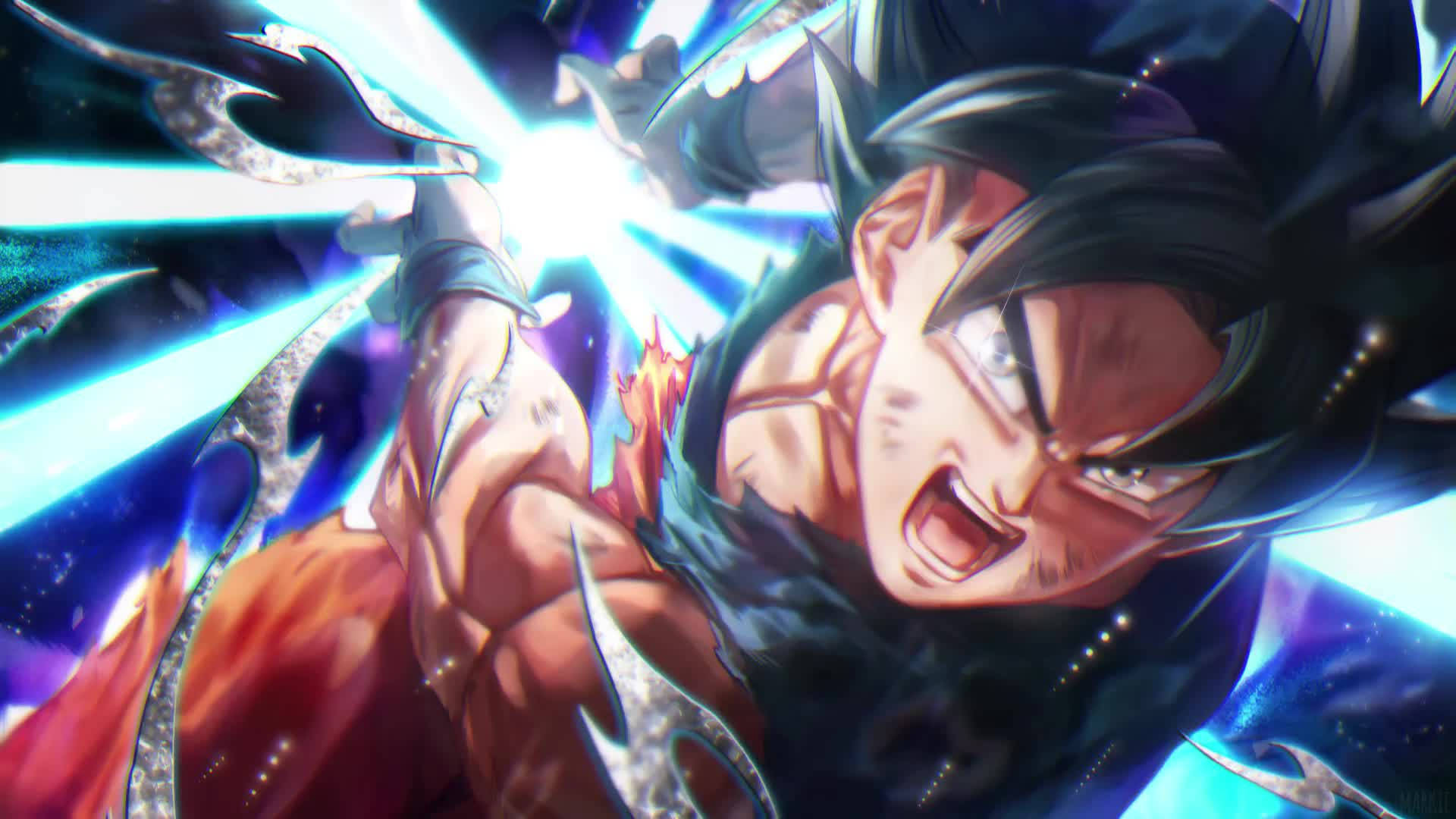 Anime-levendige Goku Muurpapier
