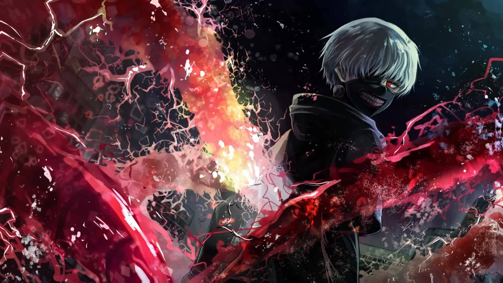 Anime Lewend Kaneki Ken Muurpapier