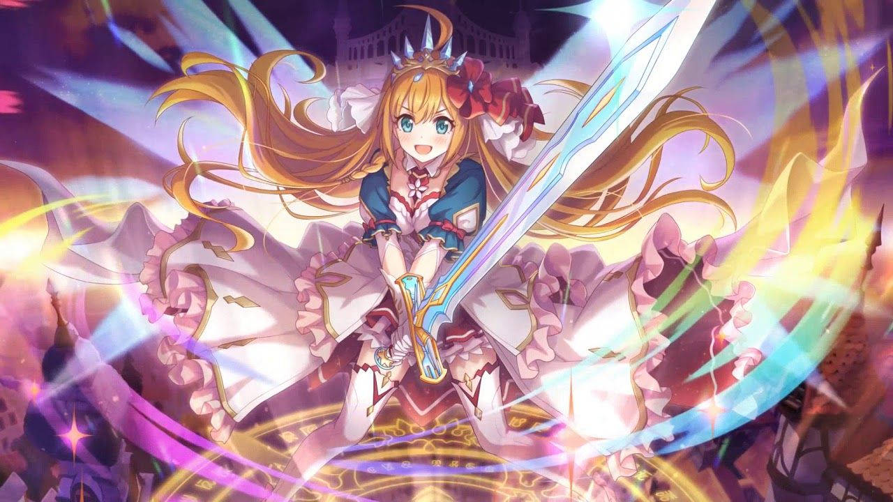 Anime Lewendige Pecorine Muurpapier