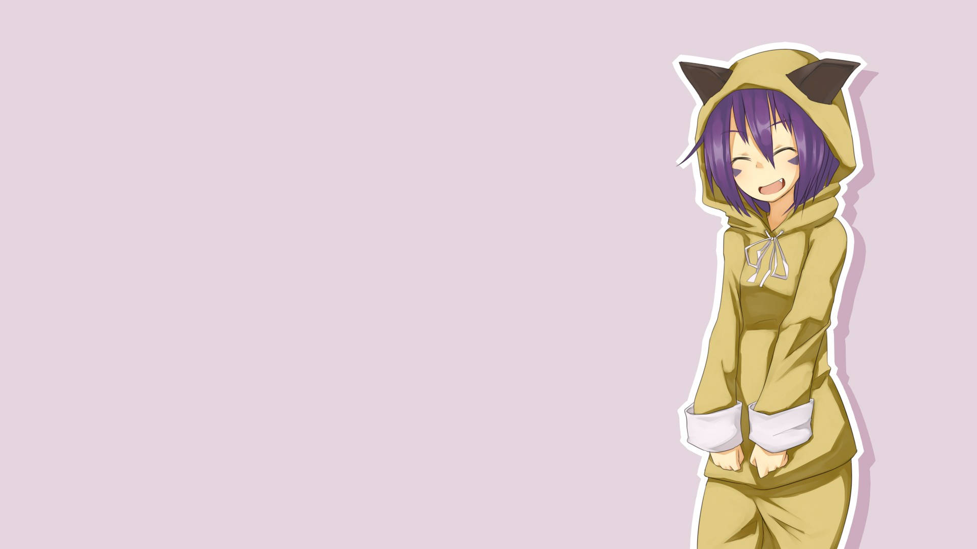 Anime Meisie Hoodie Merry Muurpapier