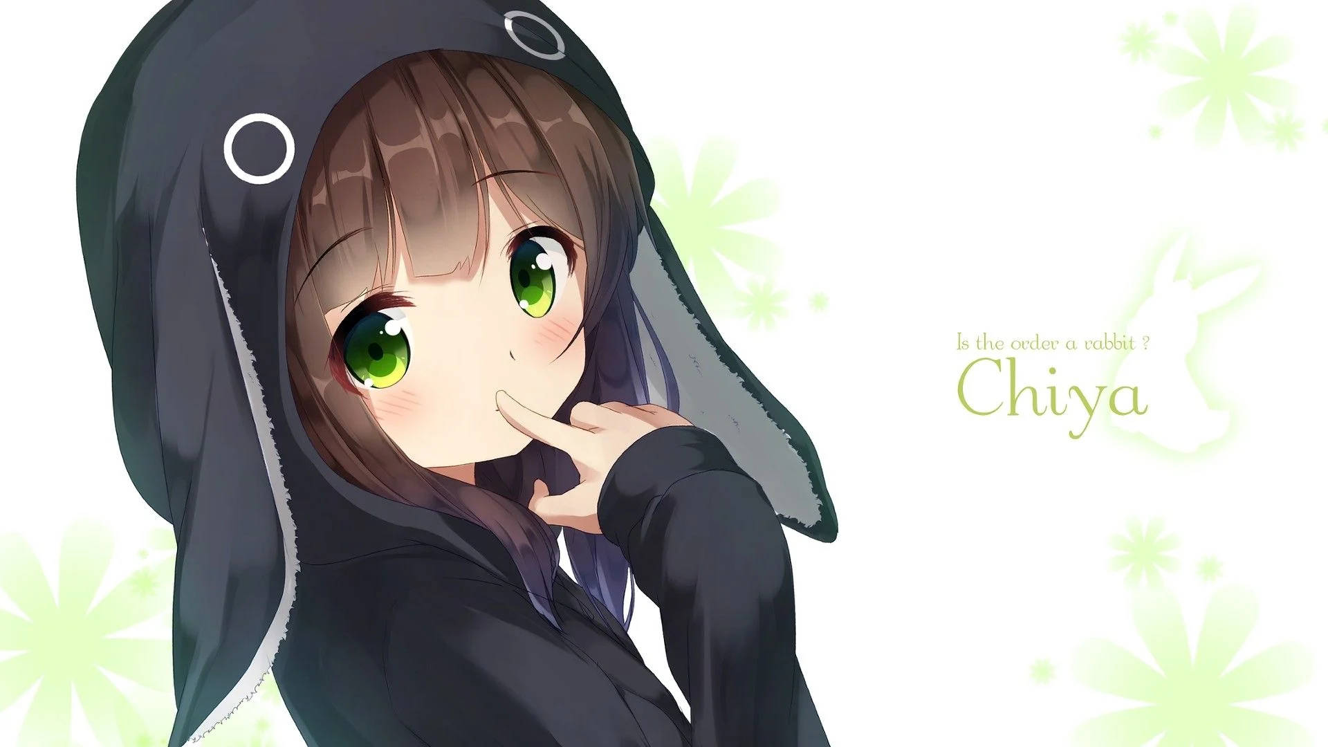 Anime Meisie Kapbaadjie Chiya Muurpapier