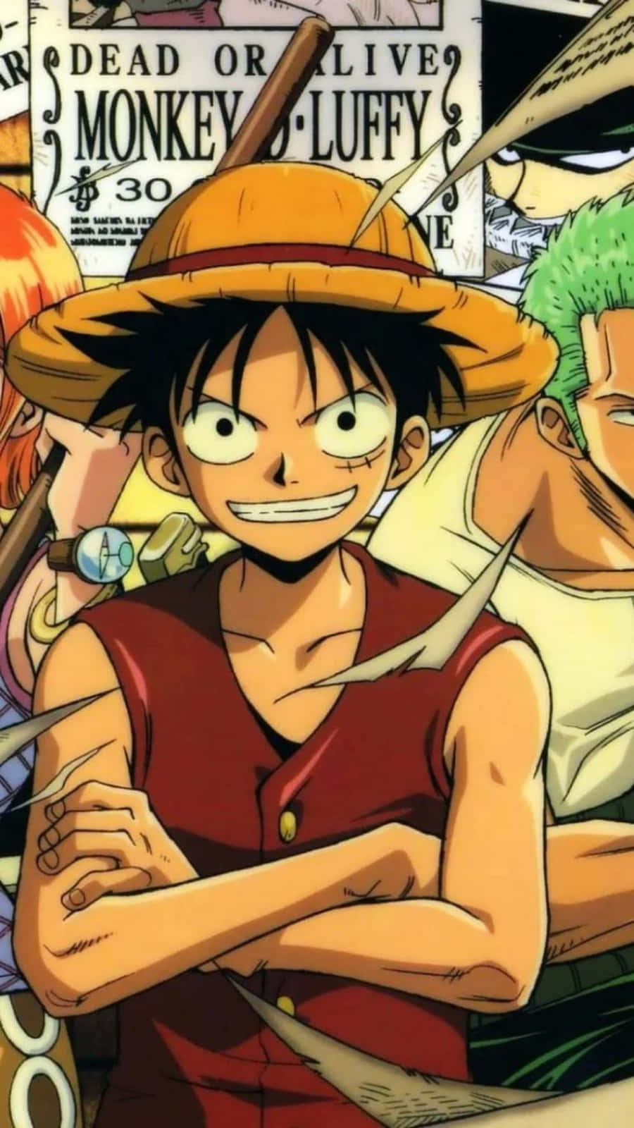Anime Monkey D Luffy Foon Muurpapier