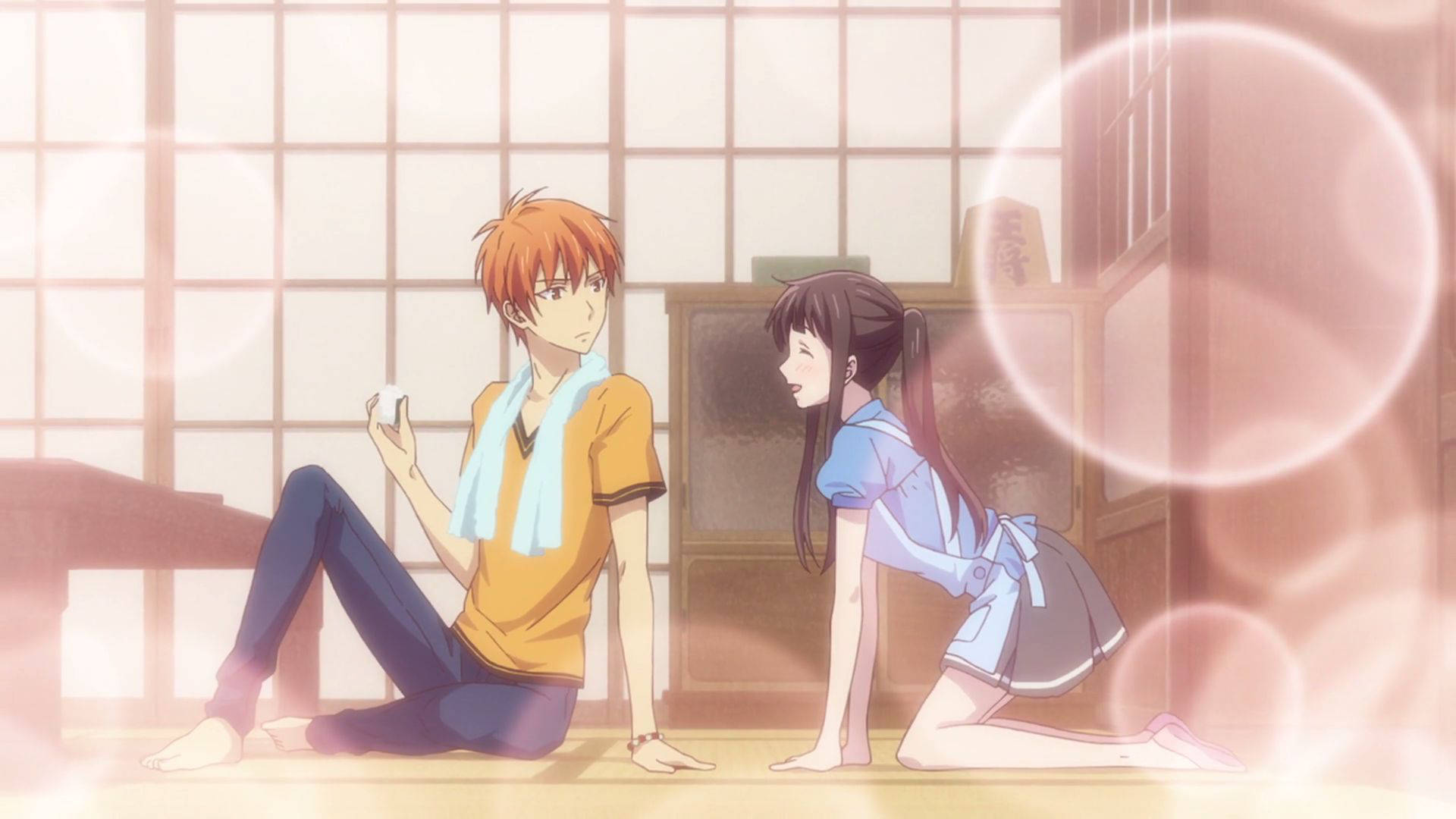 Anime Paartjie Fruits Basket Muurpapier