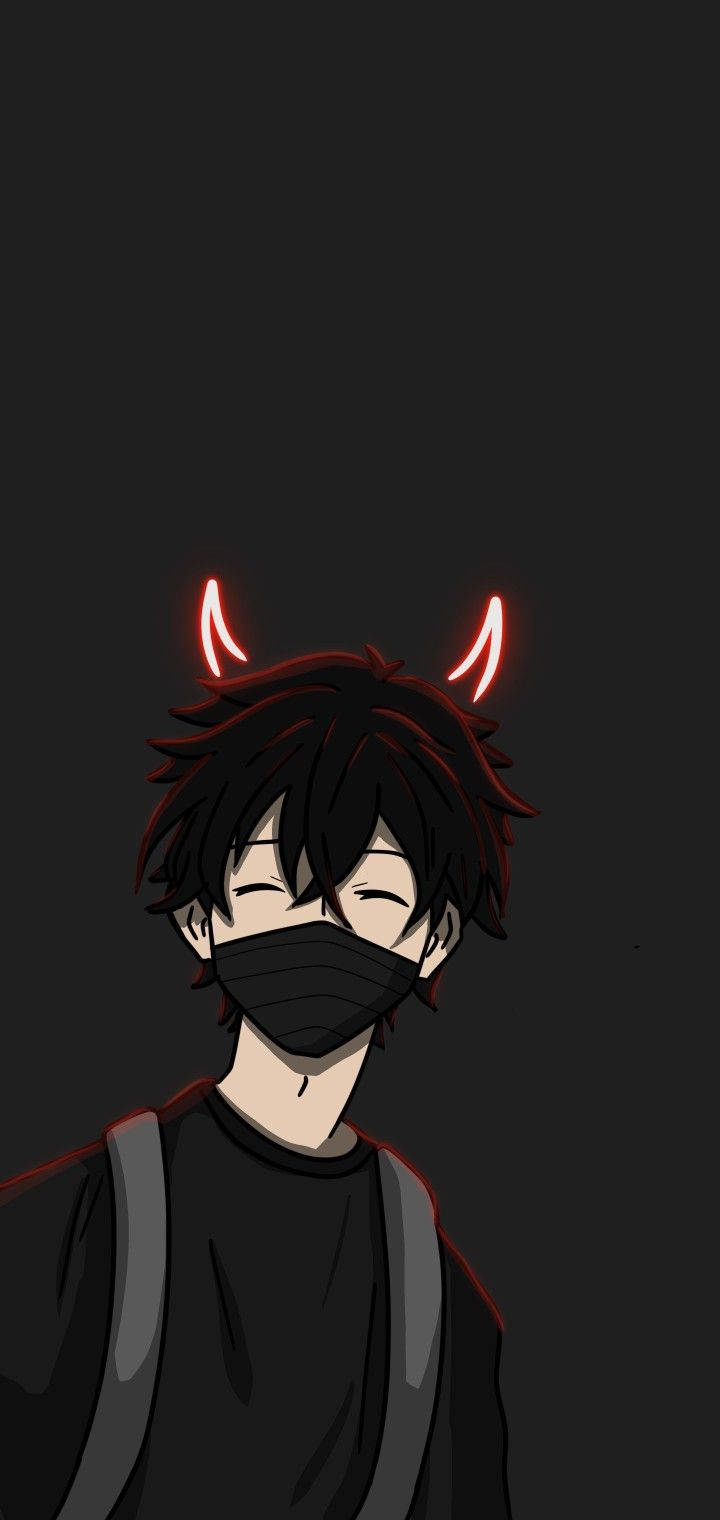 Anime Seun Donker Duiwelshoring Muurpapier
