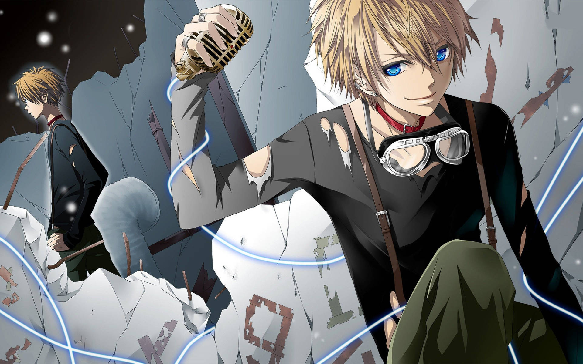 Poppespeler anime-seun HD agtergrond — Anime seun Muurpapier