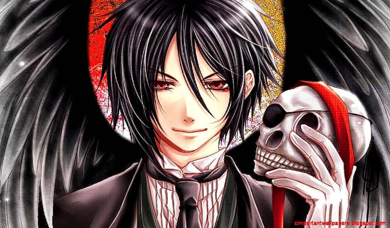 Anime-seun Sebastian in Black Butler agtergrond — Anime seun Muurpapier
