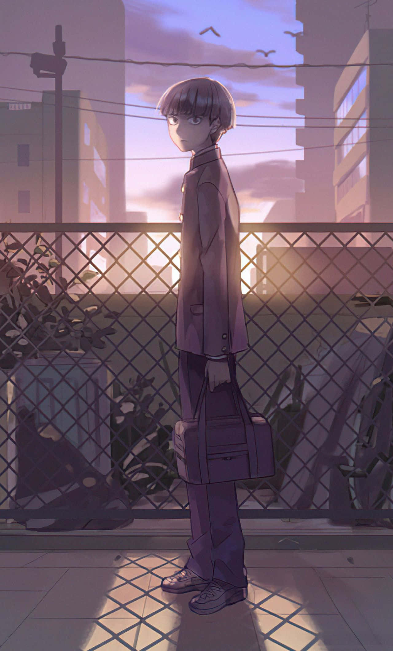 Anime Seun Vollyf Mob Psycho iPhone Muurpapier