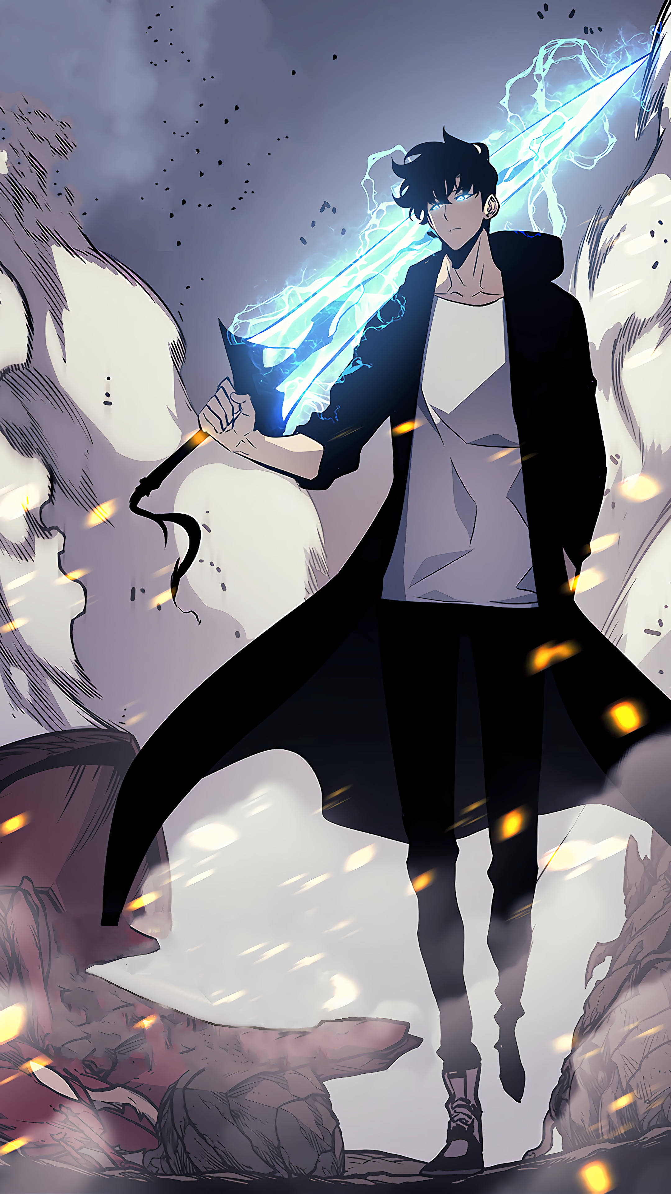 Anime Seuns Oulik Sung Jinwoo Solo Leveling Muurpapier