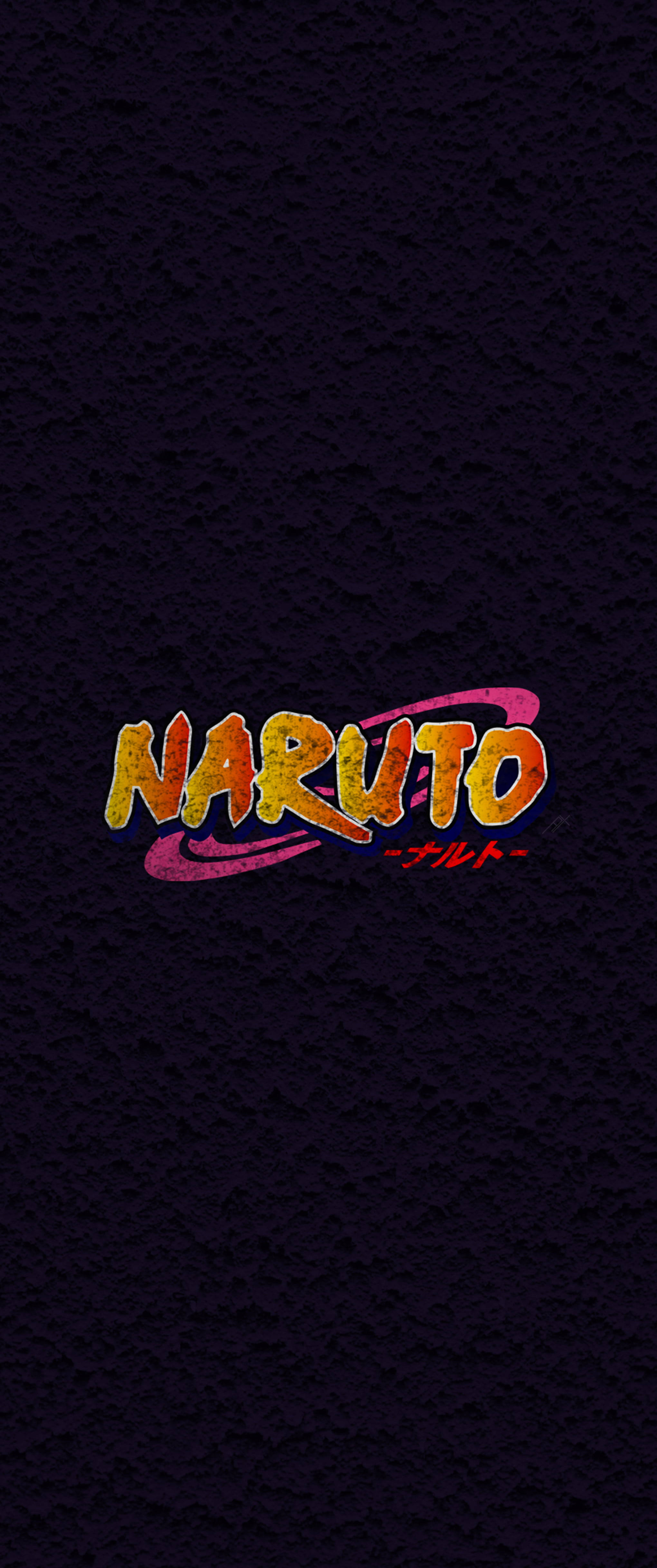 Anime Simbole Naruto Logo Op Swart Muurpapier