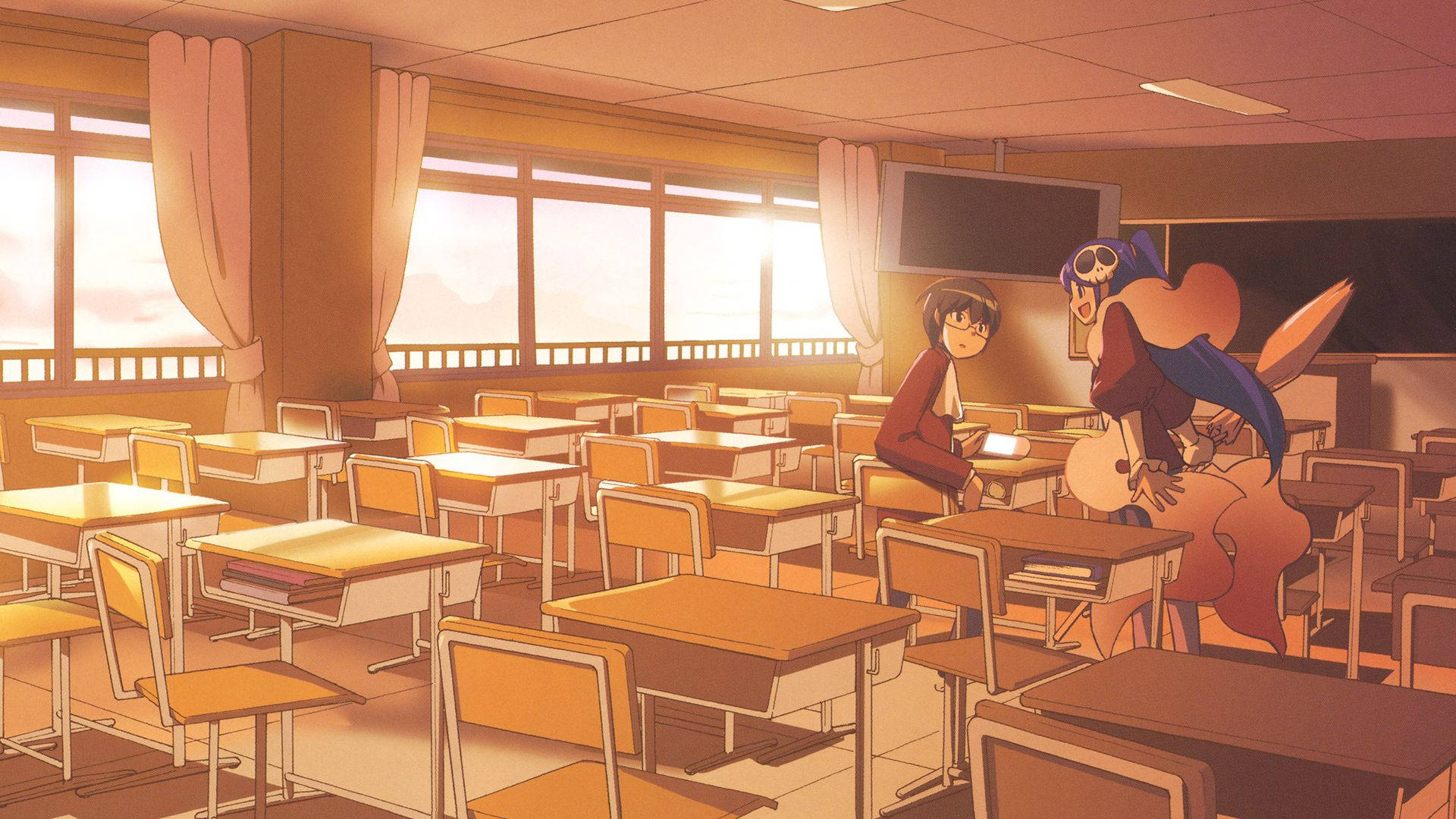 Anime Skooltoneel The World God Only Knows Keima Elucia Muurpapier