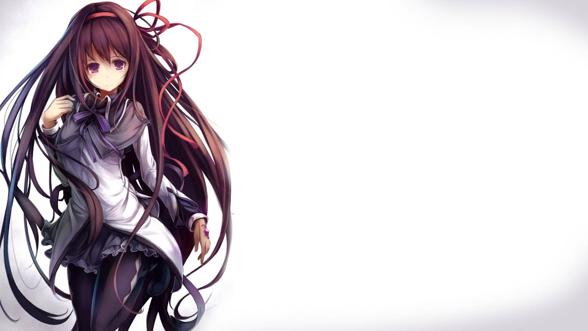 Homura Akemi van Puella Magi Madoka Magica, animi-meisie agtergrond — Anime meisie Muurpapier