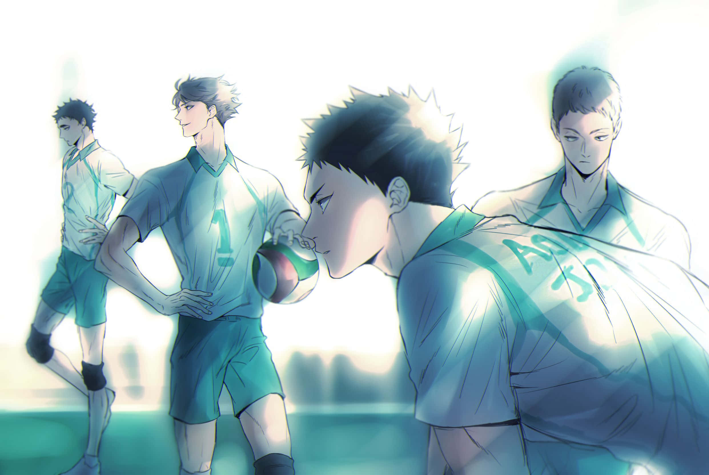 Aoba Johsai Vlugbalformasie Muurpapier
