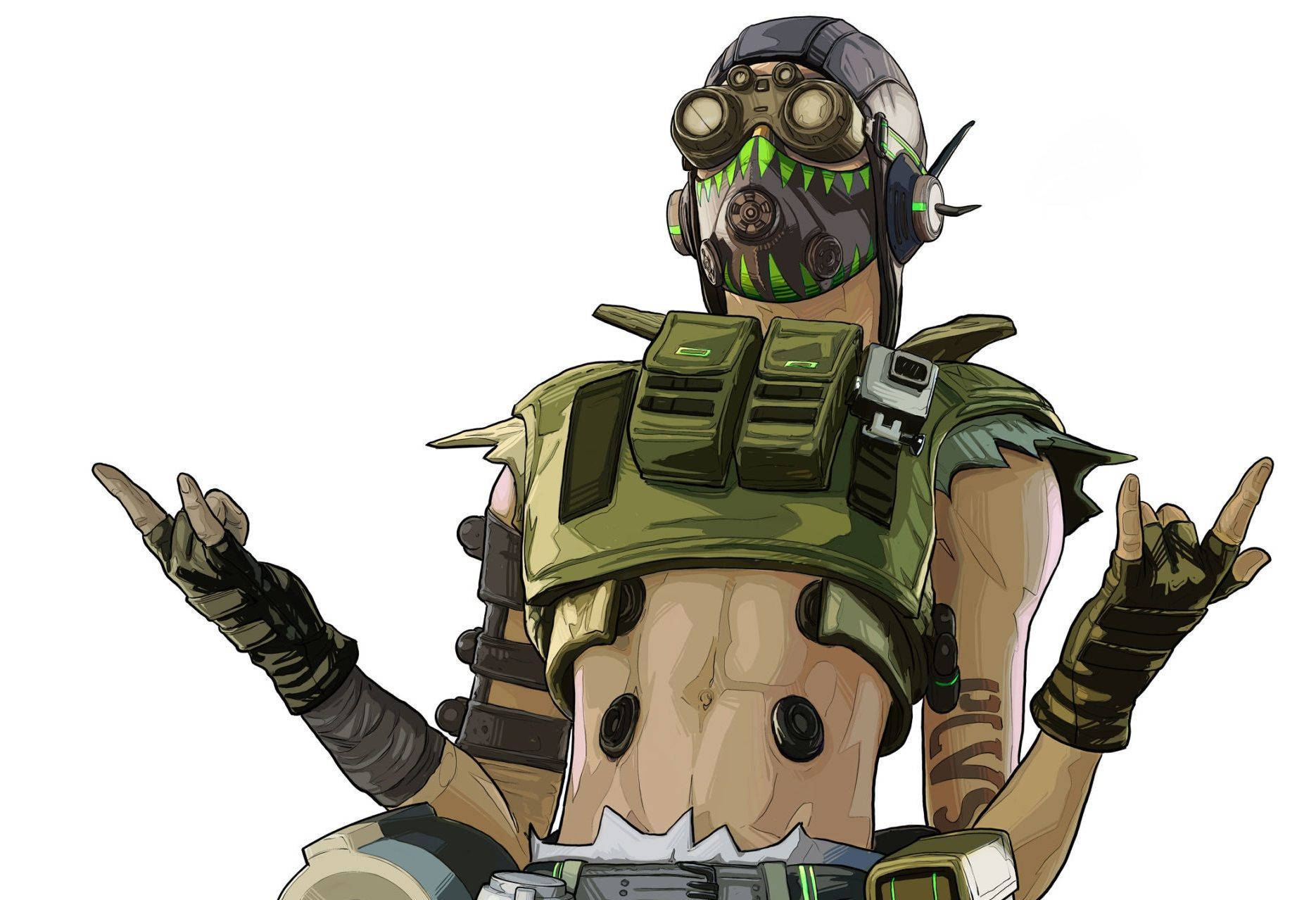 Apex Legends Octane Swart Bril Muurpapier