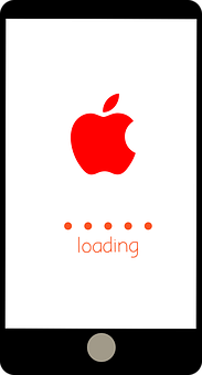 Apple Logo Laai Skerm iPhone Muurpapier