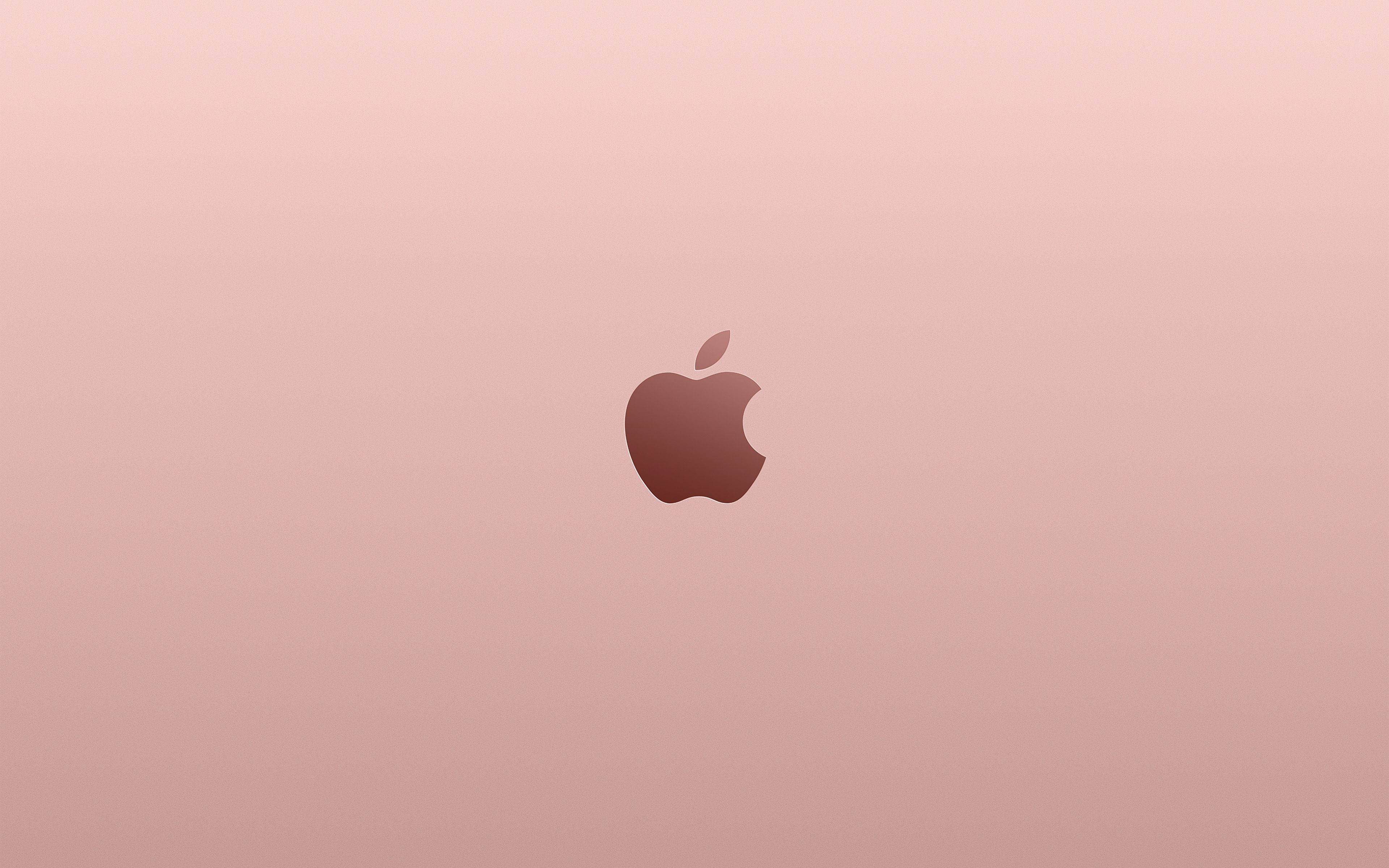 Apple Logo MacBook Pro Estetiese Pienk Muurpapier