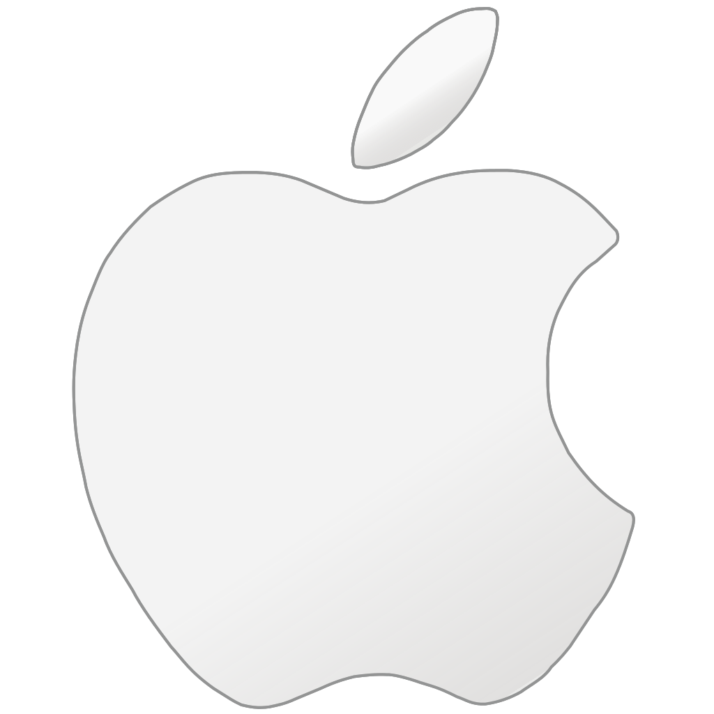 Apple-logo silwer op teël-agtige agtergrond Muurpapier