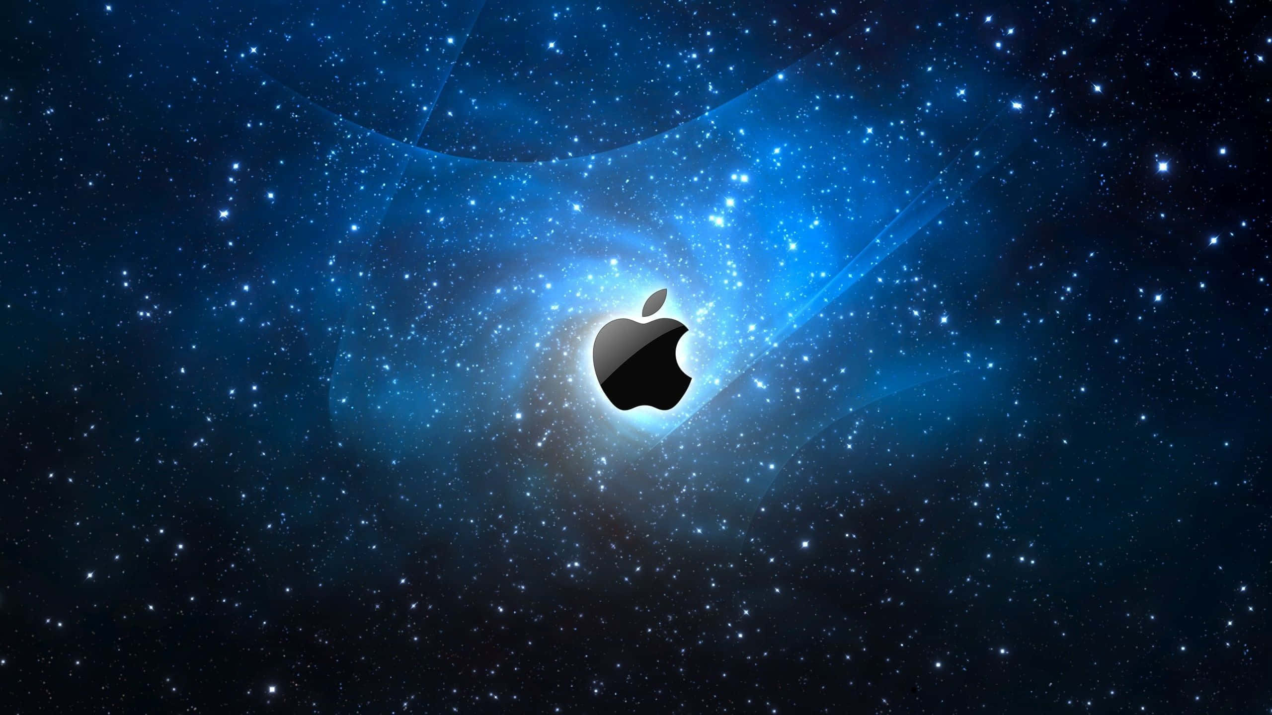 Apple Mac-rekenaar Blou Galaktiese Ruimte Muurpapier