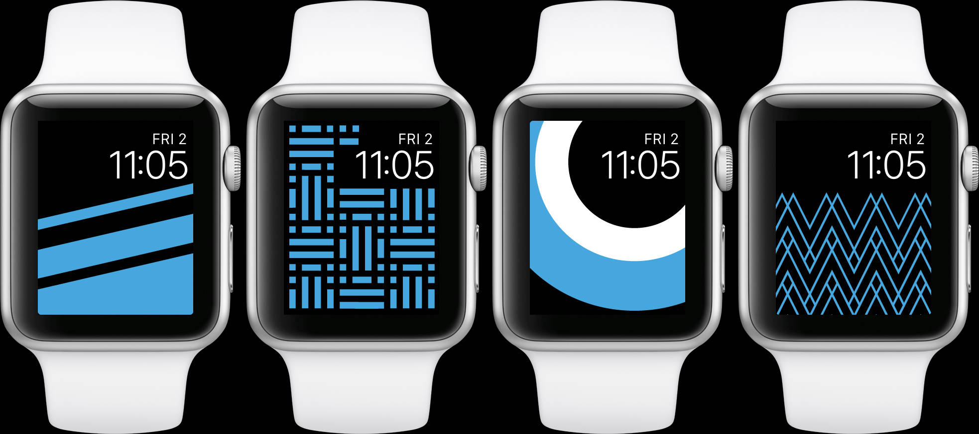 Apple Watch Blou Tematiese Koppelvlakke Muurpapier