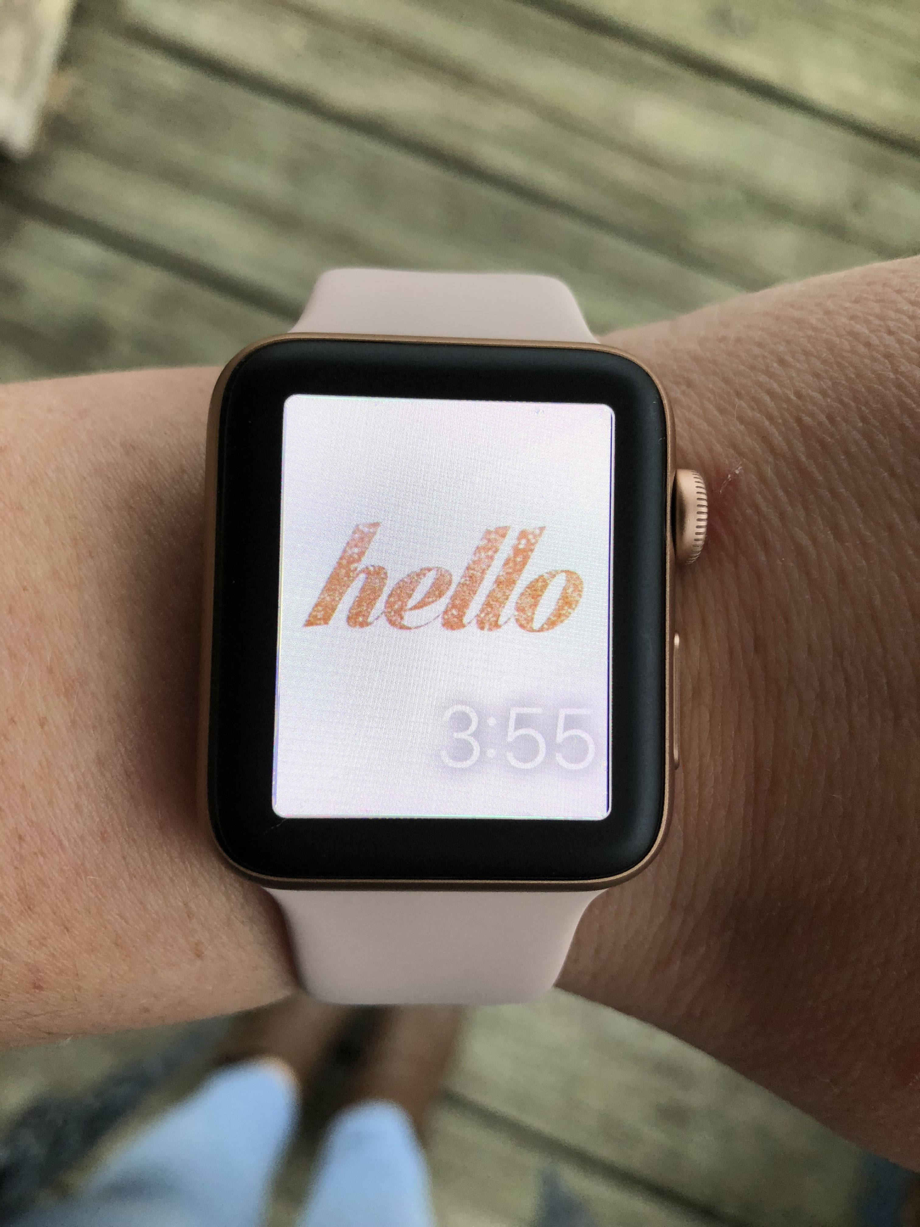 Apple Watch Glinster Hallo Wyserplaat Muurpapier