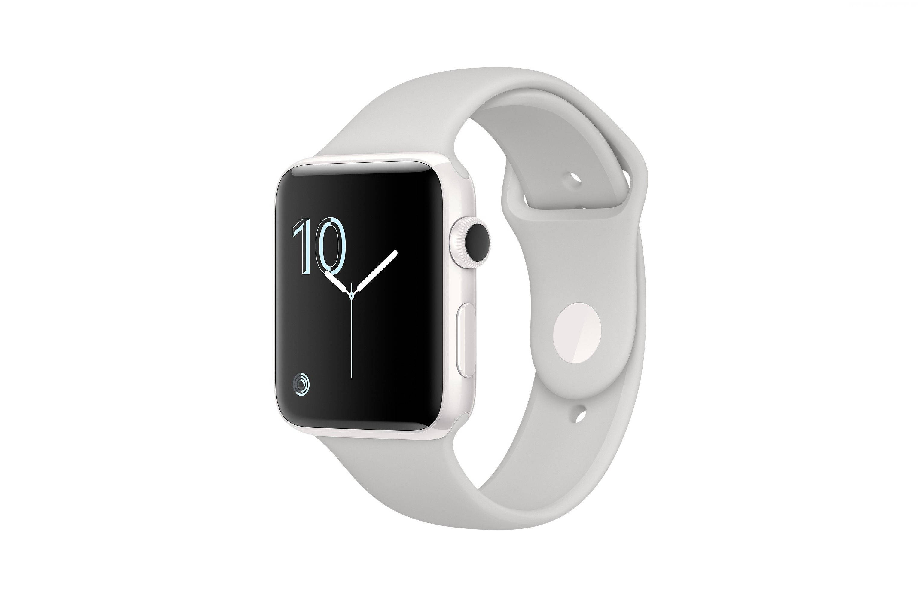 Apple Watch Skoon Kenmerkende Wit Rand Muurpapier