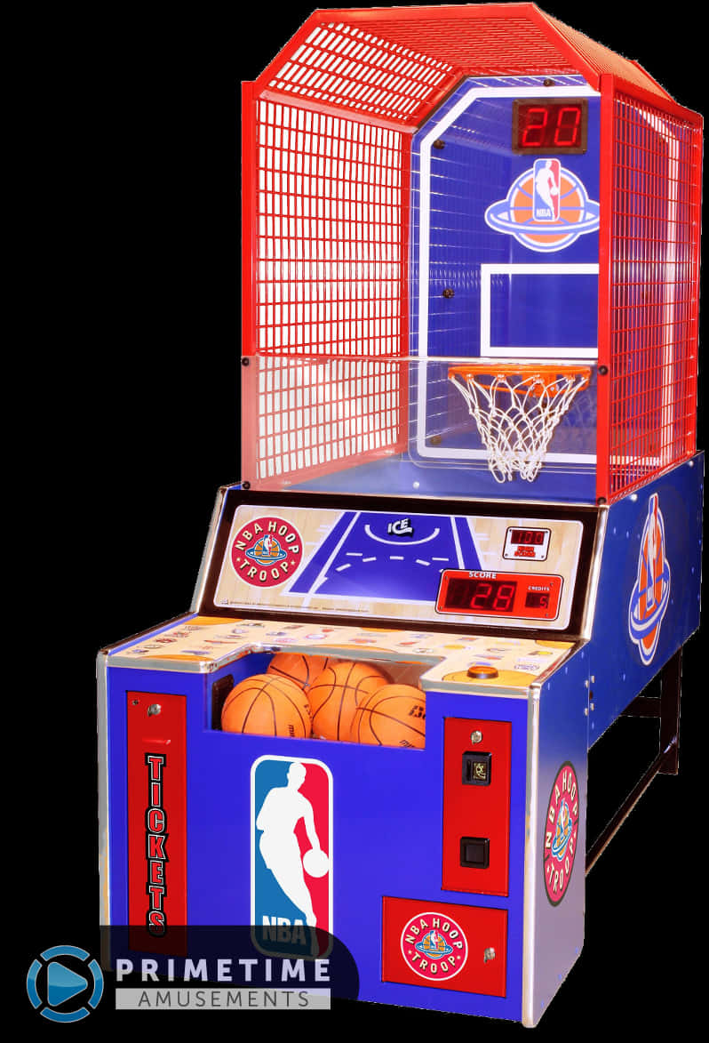 Arcade-basketbalspeletjie-masjien Muurpapier