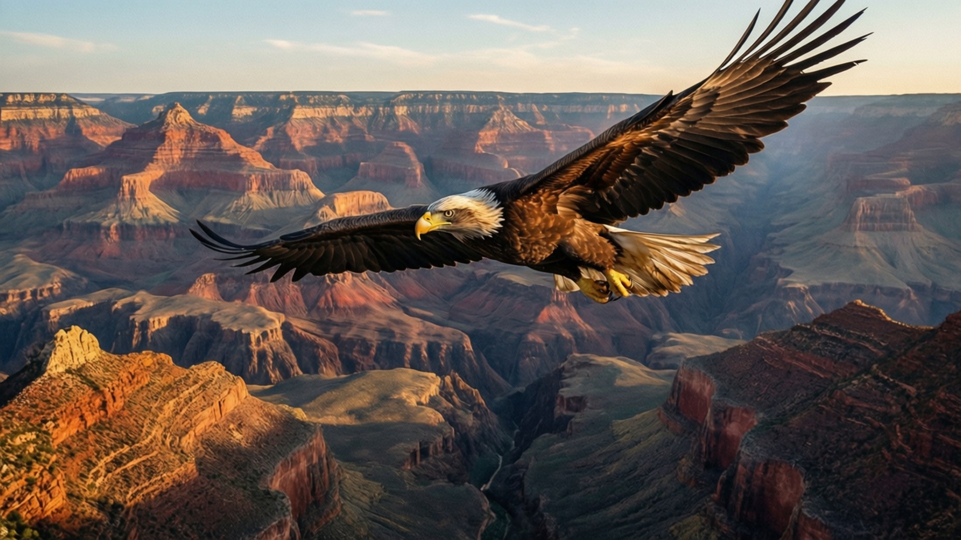 Arend oor Grand Canyon Muurpapier