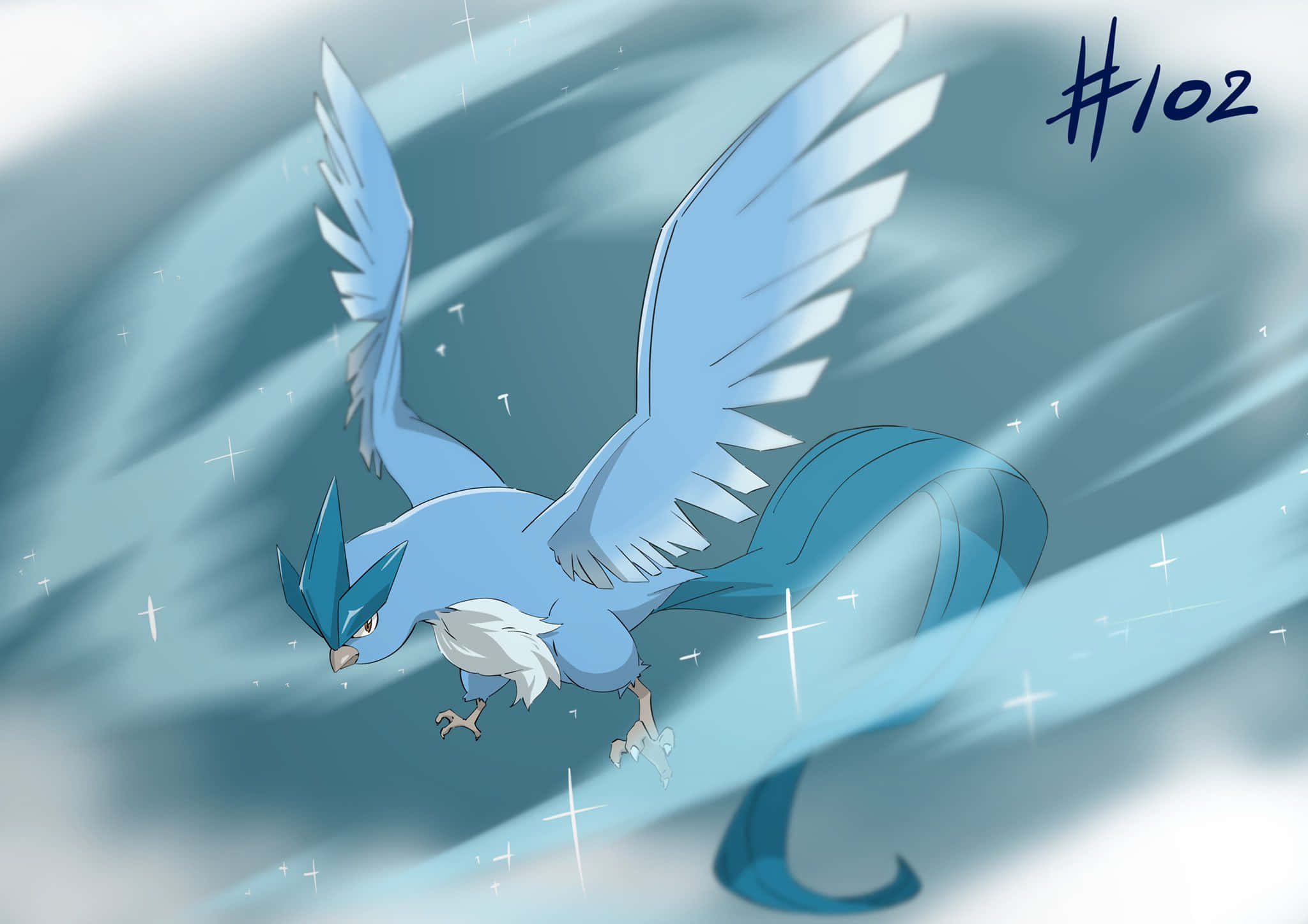Articuno Met #102 Teks Muurpapier