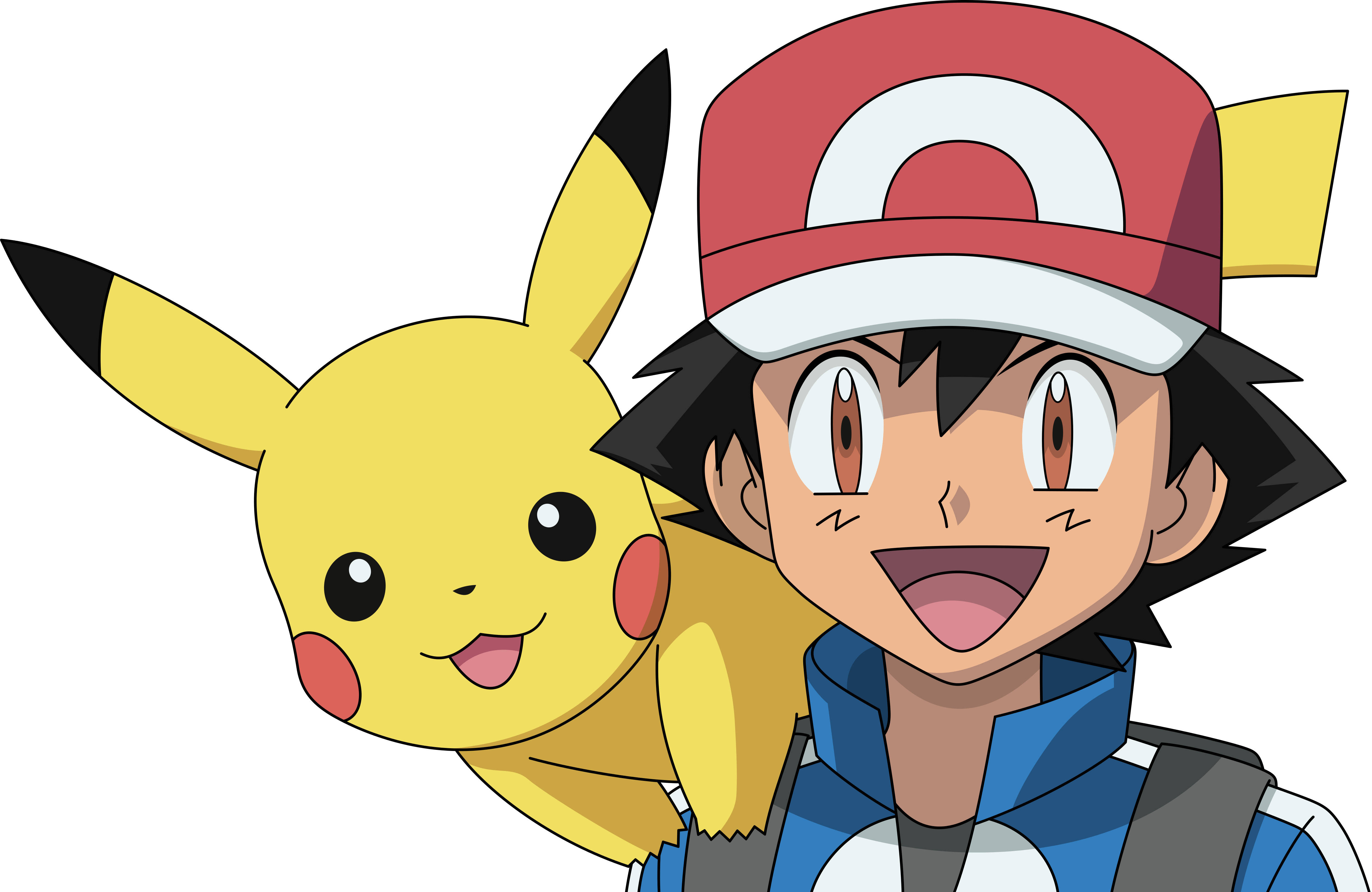 Ash en Pikachu HD Portret Muurpapier