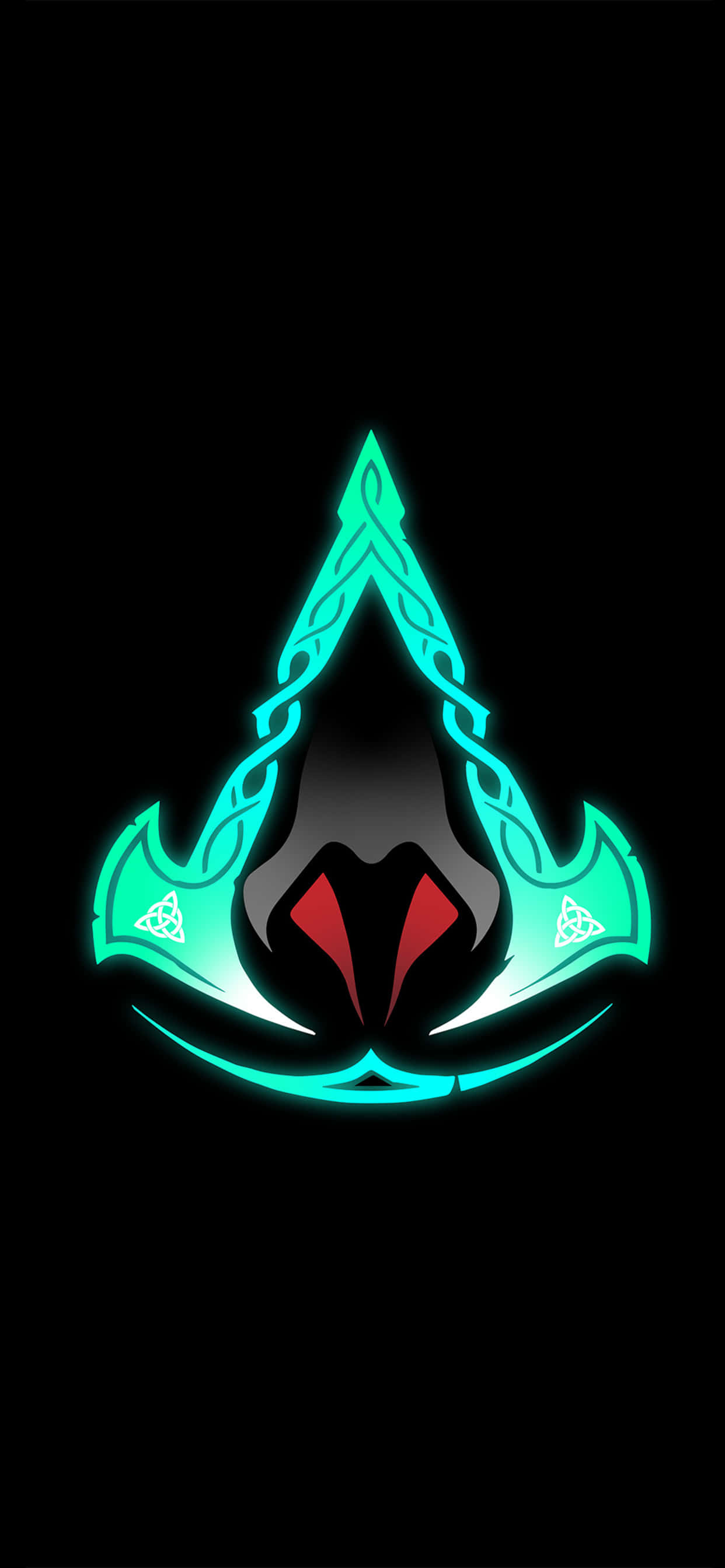 Assassin's Creed Logo iPhone Xs Max Assassin's Creed Valhalla Agtergrond Muurpapier