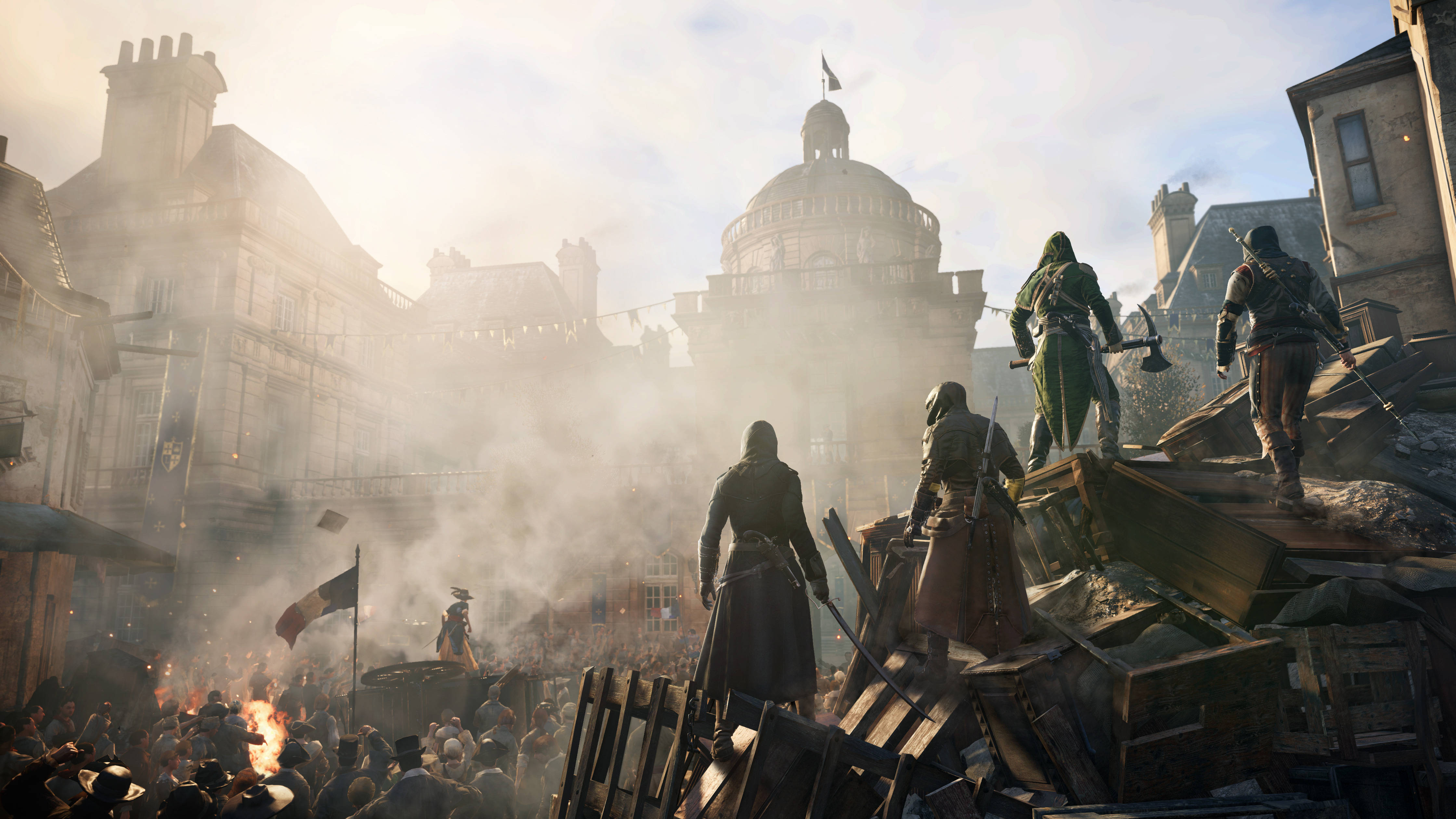 Assassin's Creed Unity Revolution 4K Speletjie Muurpapier