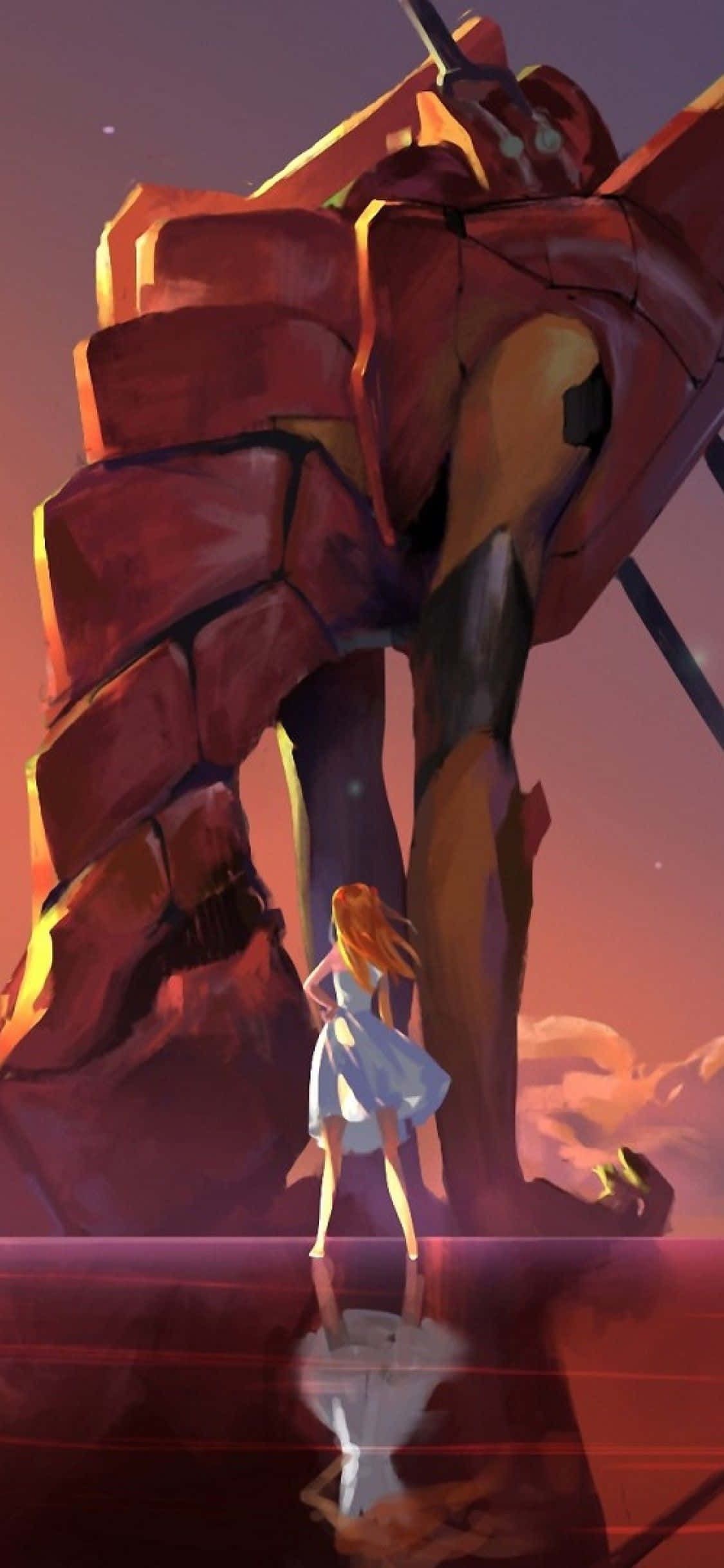 Asuka Langley Soryu Neon Genesis Evangelion iPhone Muurpapier