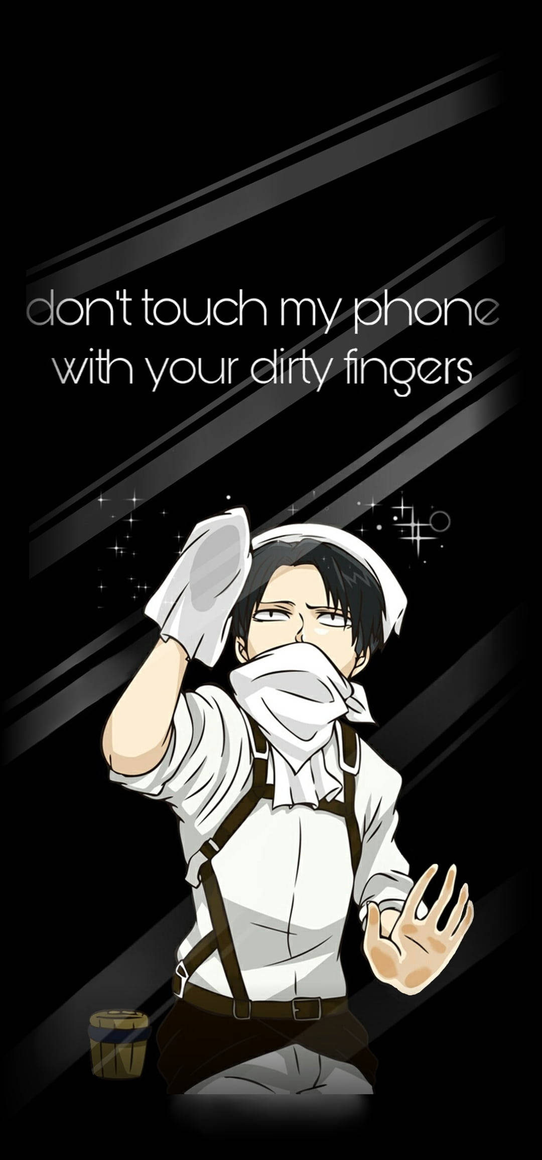 Attack On Titan Karakters Levi Skerm Muurpapier