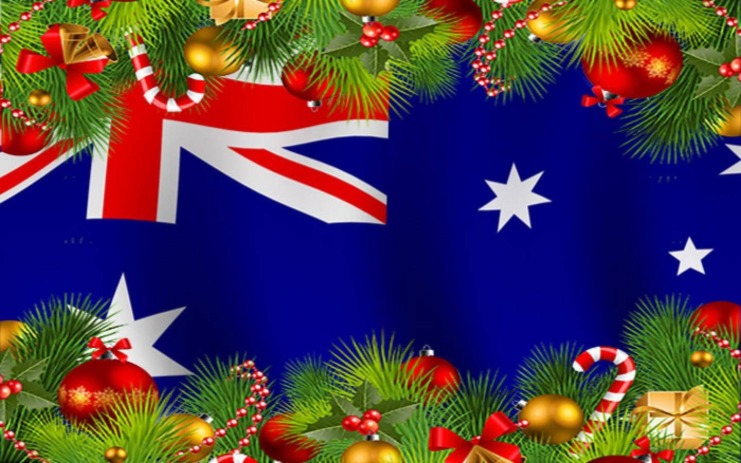 Australiese Kersvlag Muurpapier