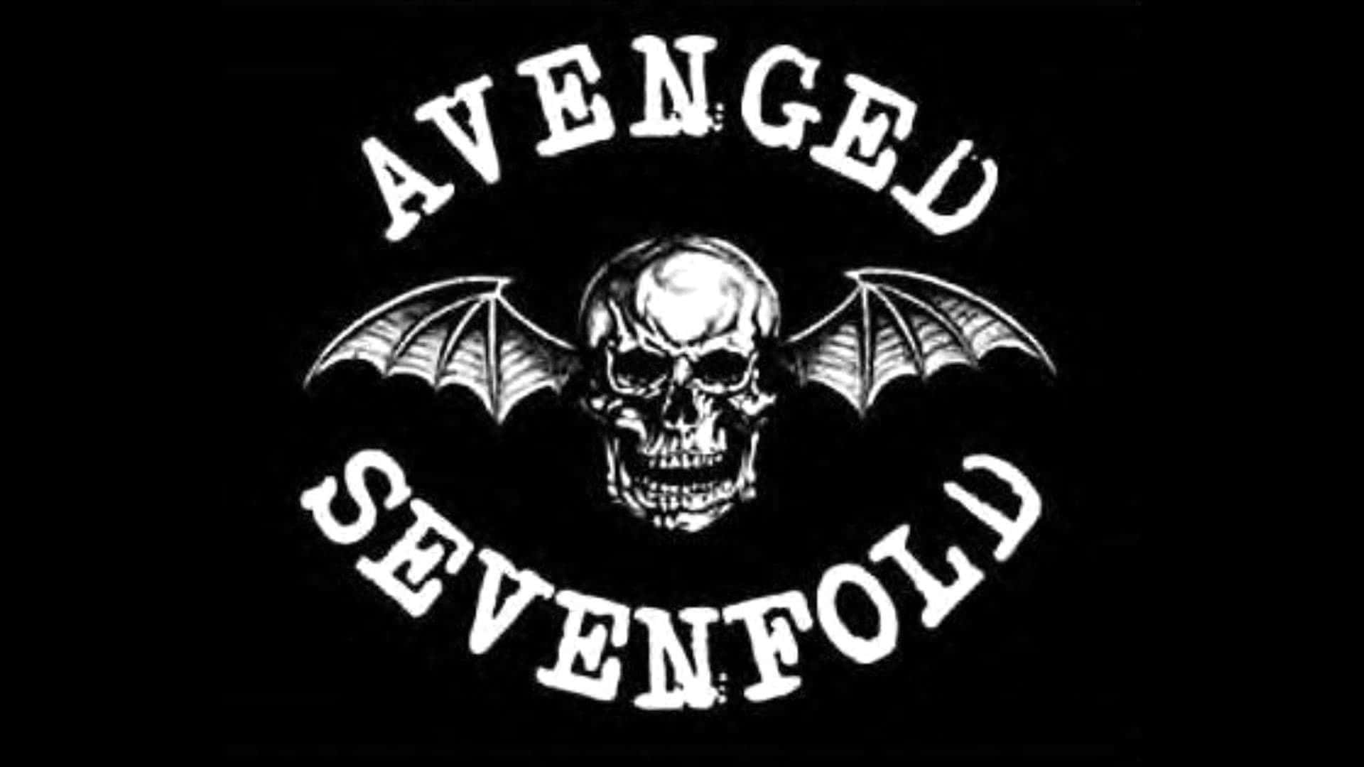 Avenged Sevenfold met Vlieënde Skedel Muurpapier