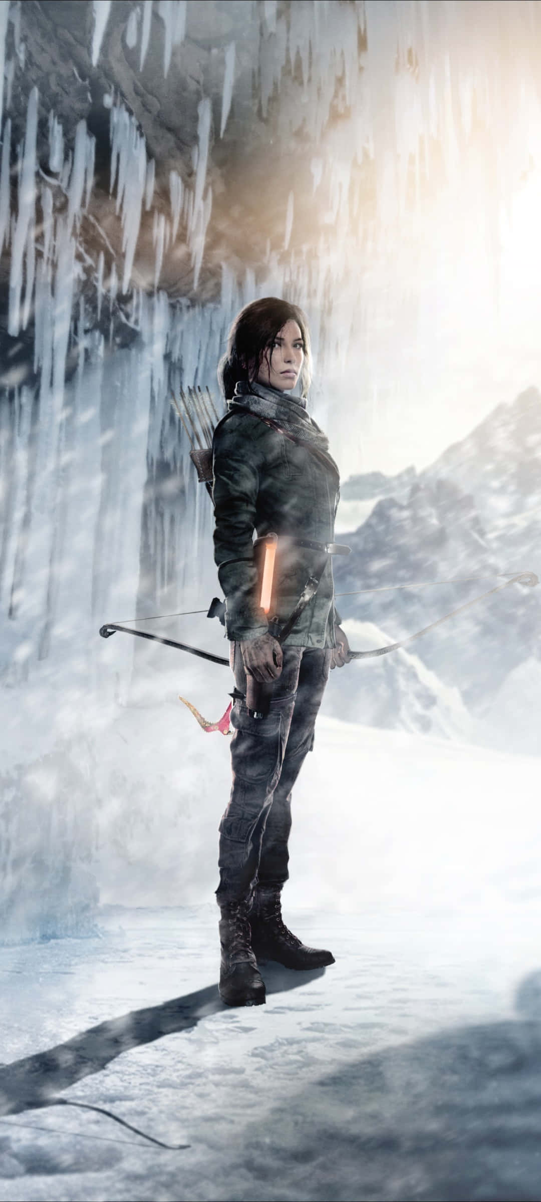Avontuur op jou manier en wees onverskrok soos Lara Croft met die Tomb Raider iPhone 5s. Muurpapier