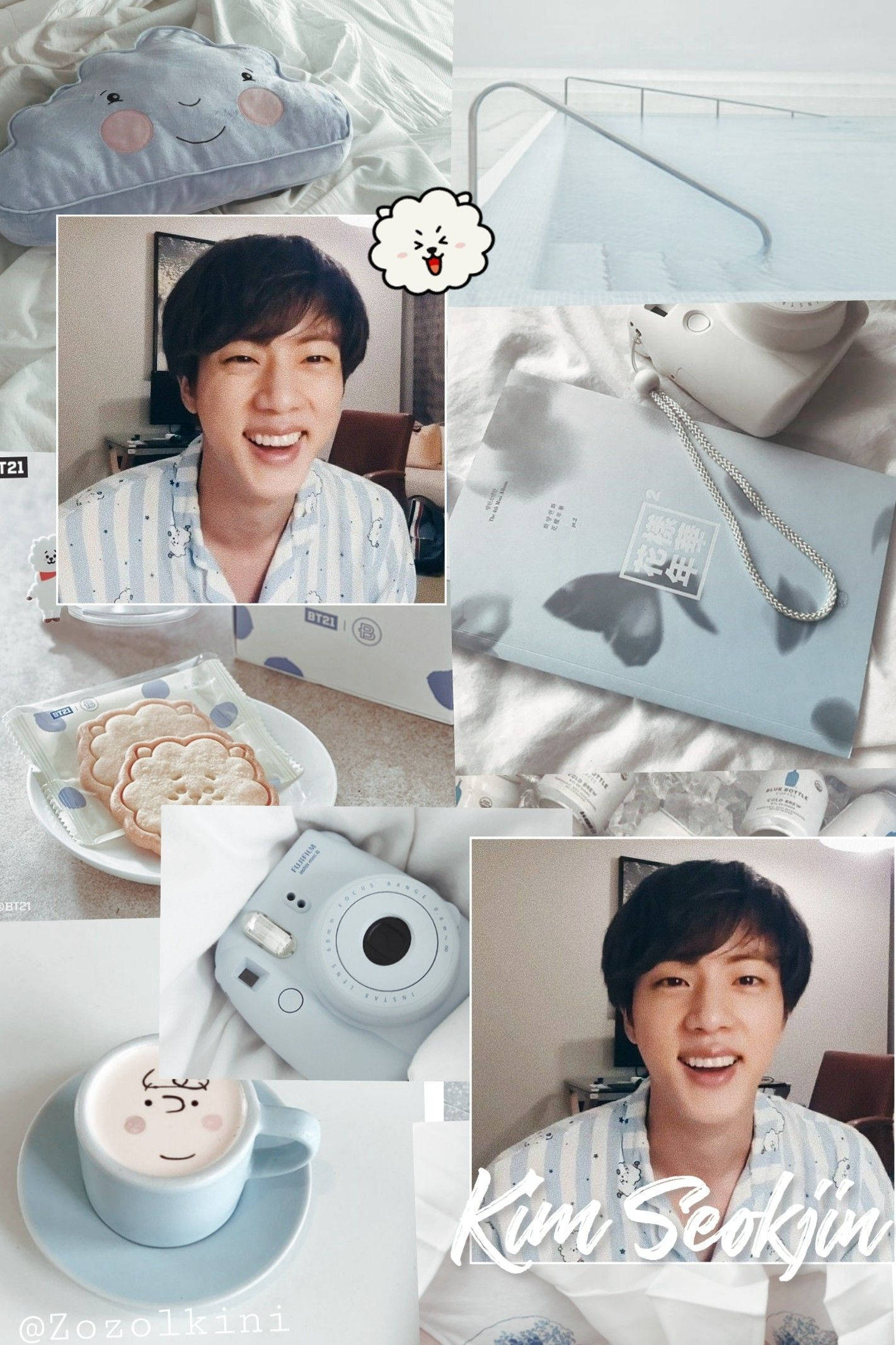 Baba Blou BTS Jin Estetika Muurpapier
