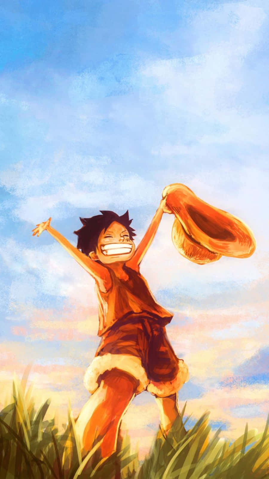 Babaversion Luffy-foon Muurpapier