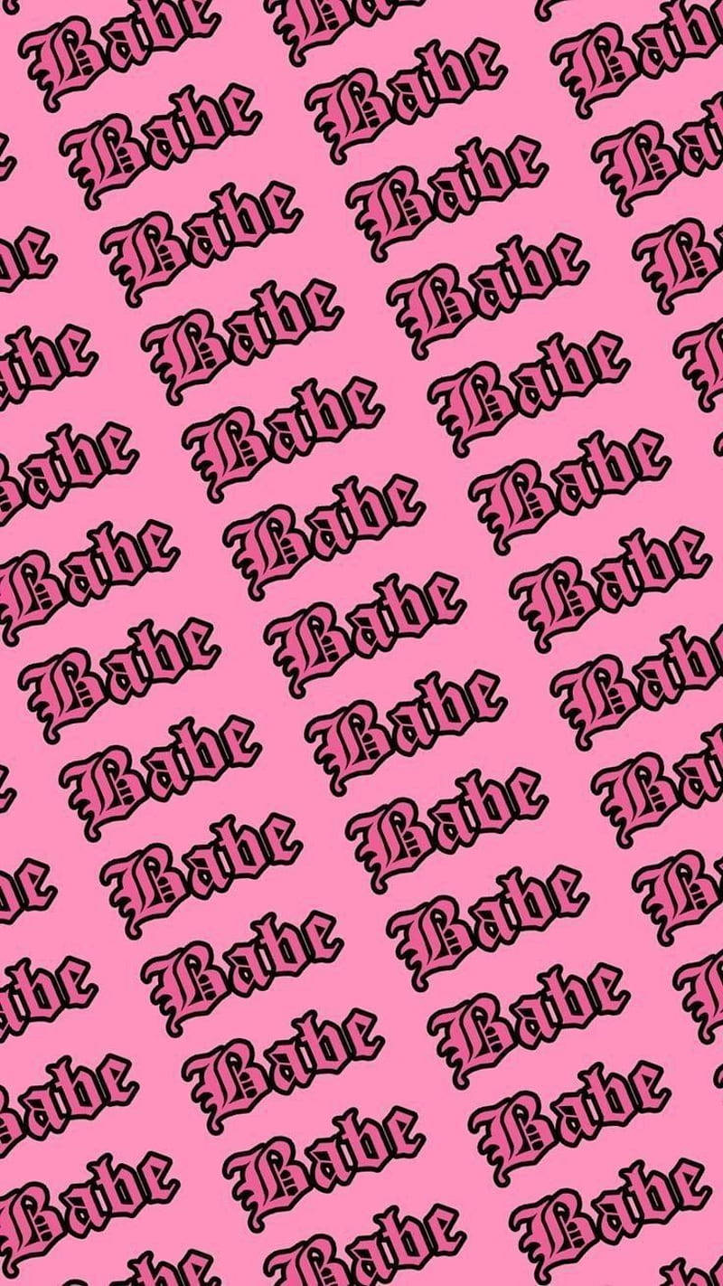 Babe Warmpienk Estetika Muurpapier