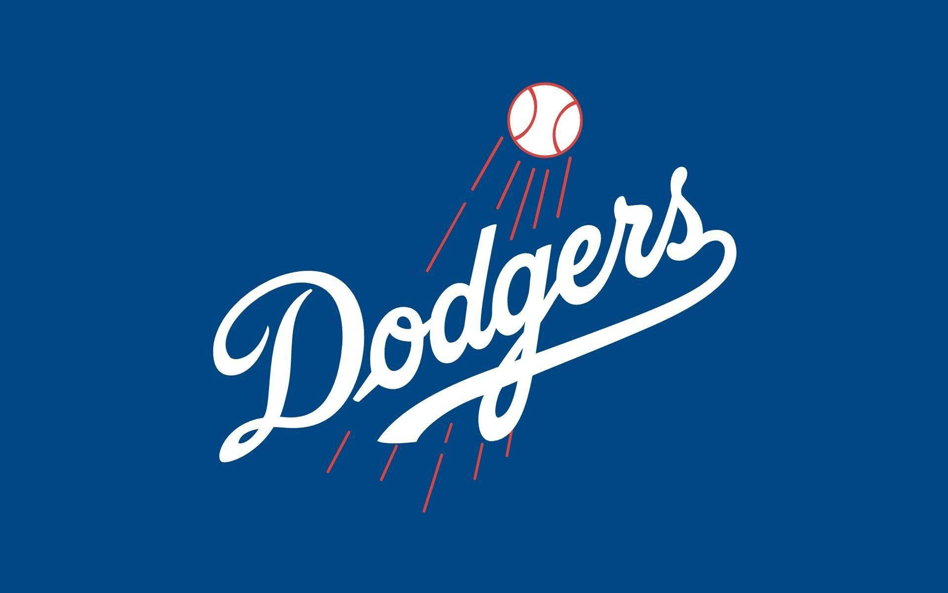 Baie Basiese Blou Dodgers Logo Muurpapier