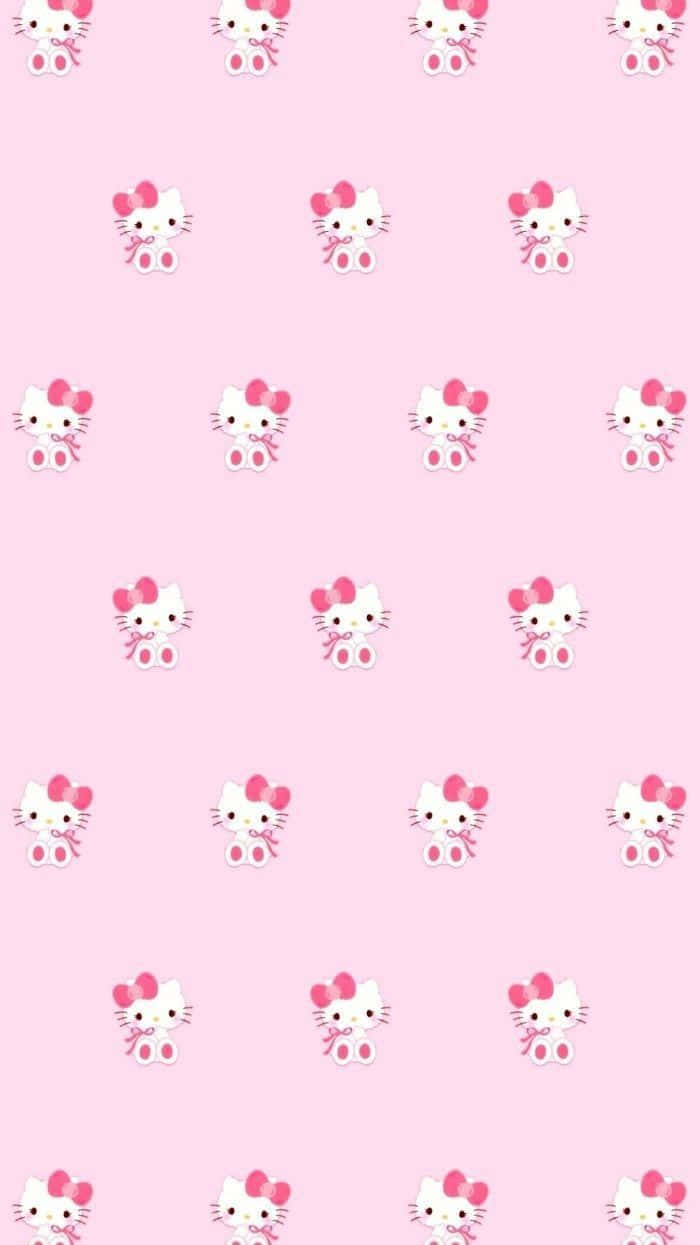 Baie Oulike Pienk Hello Kitty Muurpapier