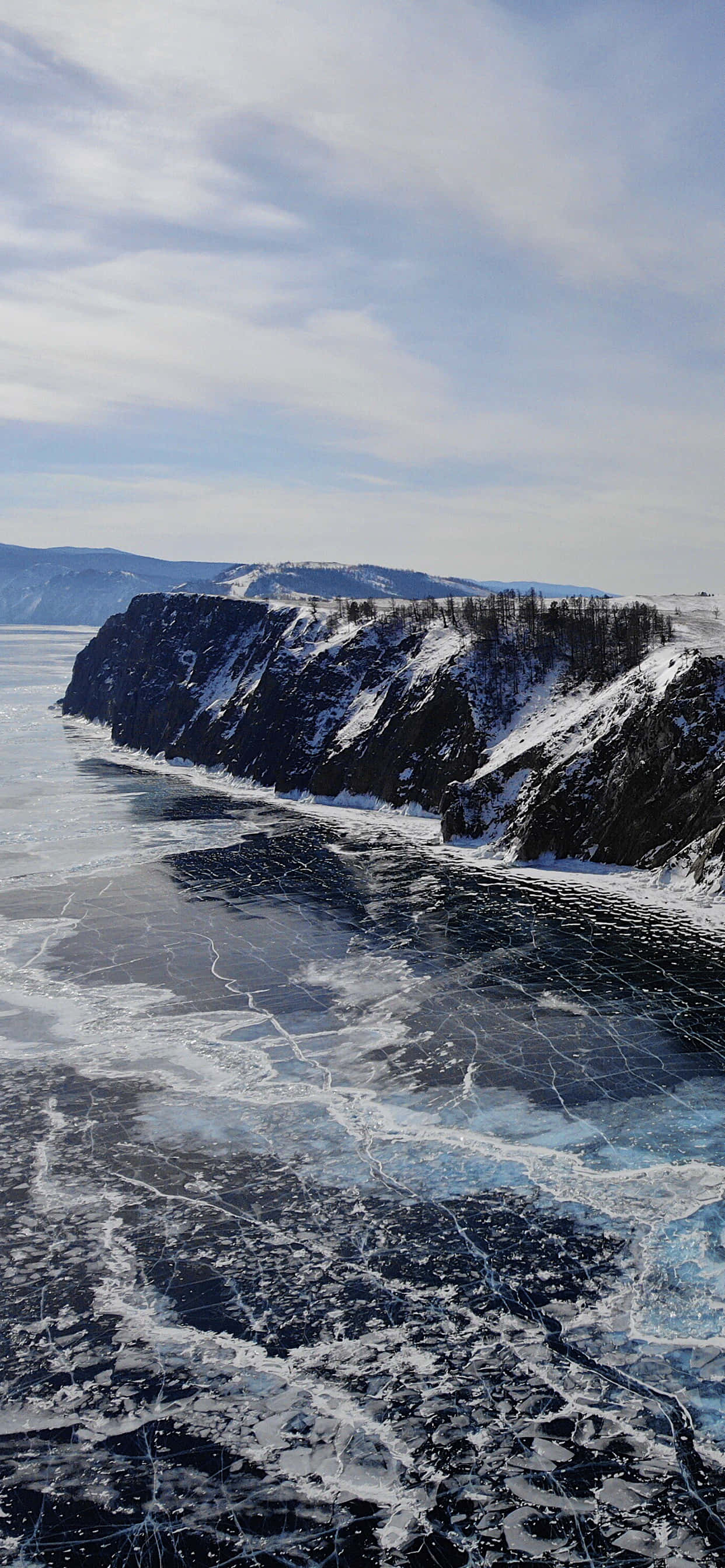 Baikalmeer Ysberg Uitsig Muurpapier
