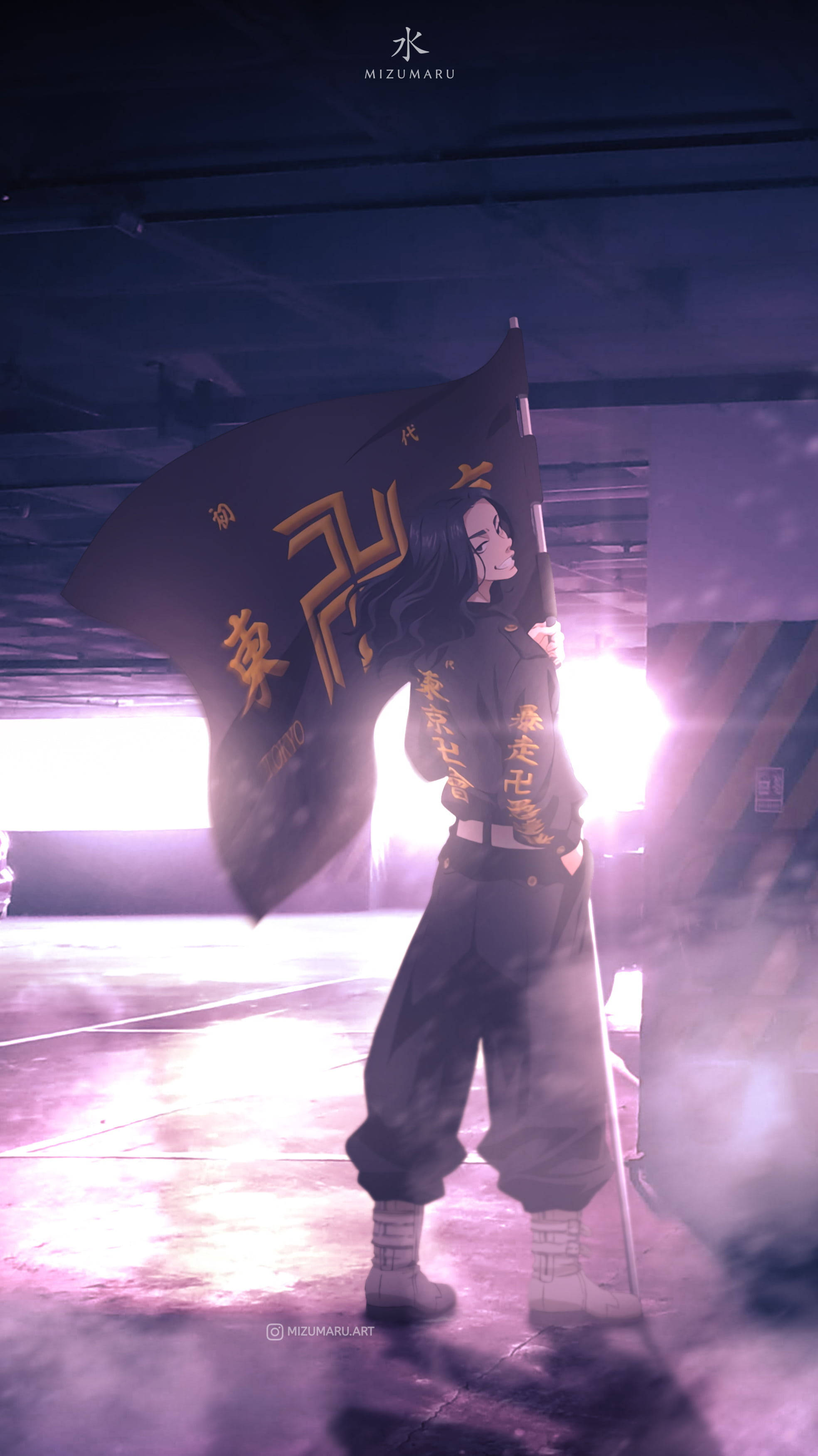 Baji Tokyo Revengers Hou Vlag Muurpapier