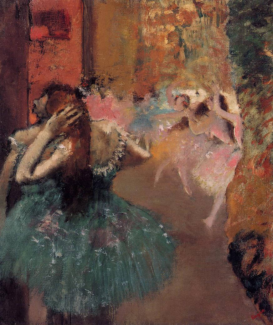 Ballet-toneel Edgar Degas Muurpapier