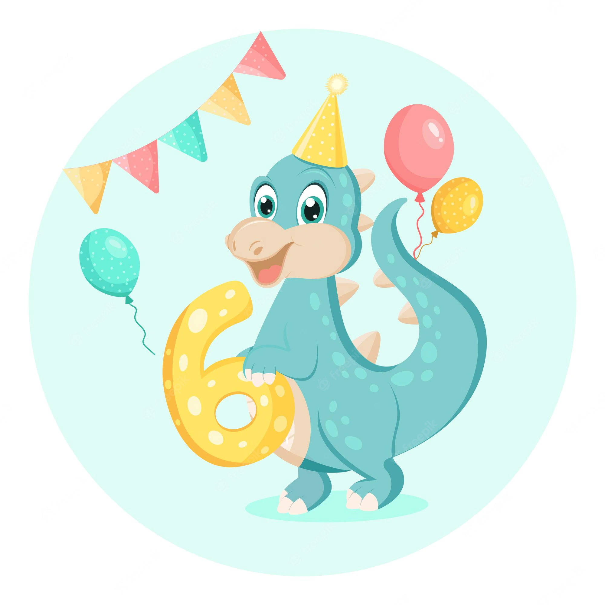 Ballon Aesthetic Dino Muurpapier