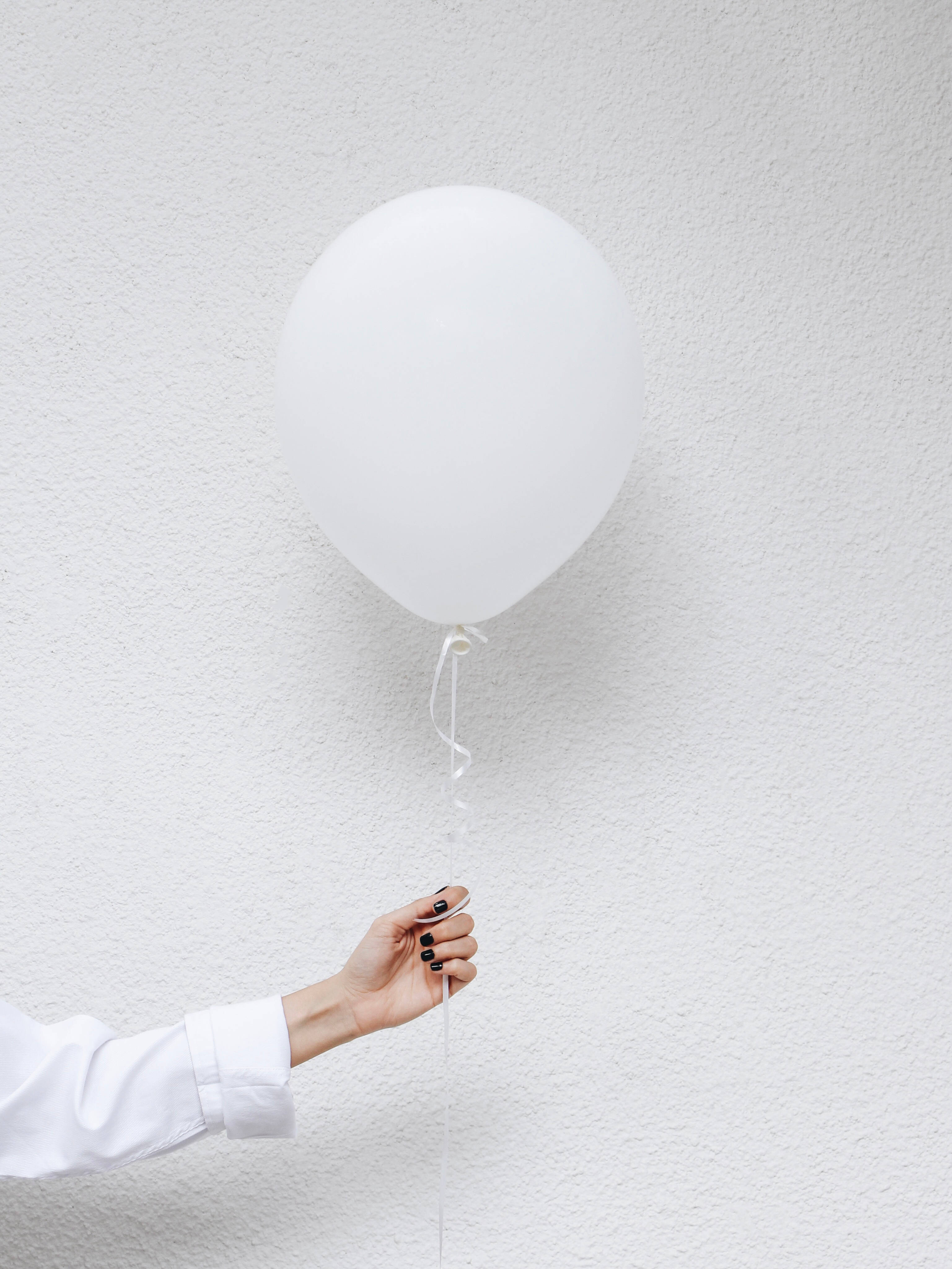 Ballon in Wit Estetiek Muurpapier